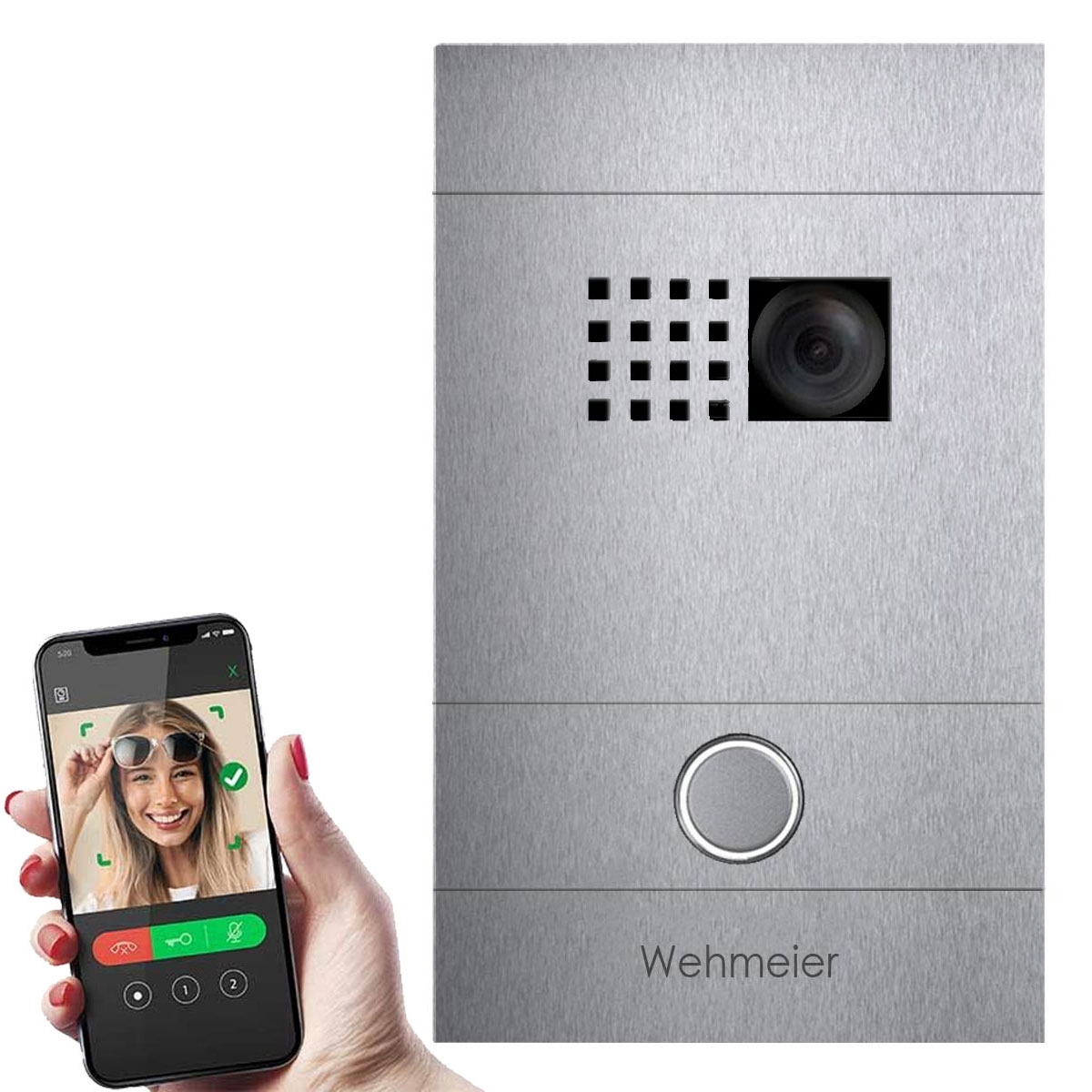 Video Türstation DIVISION 530S - Edelstahl geschliffen - Comelit Ultra VIDEO Komplettset Wifi