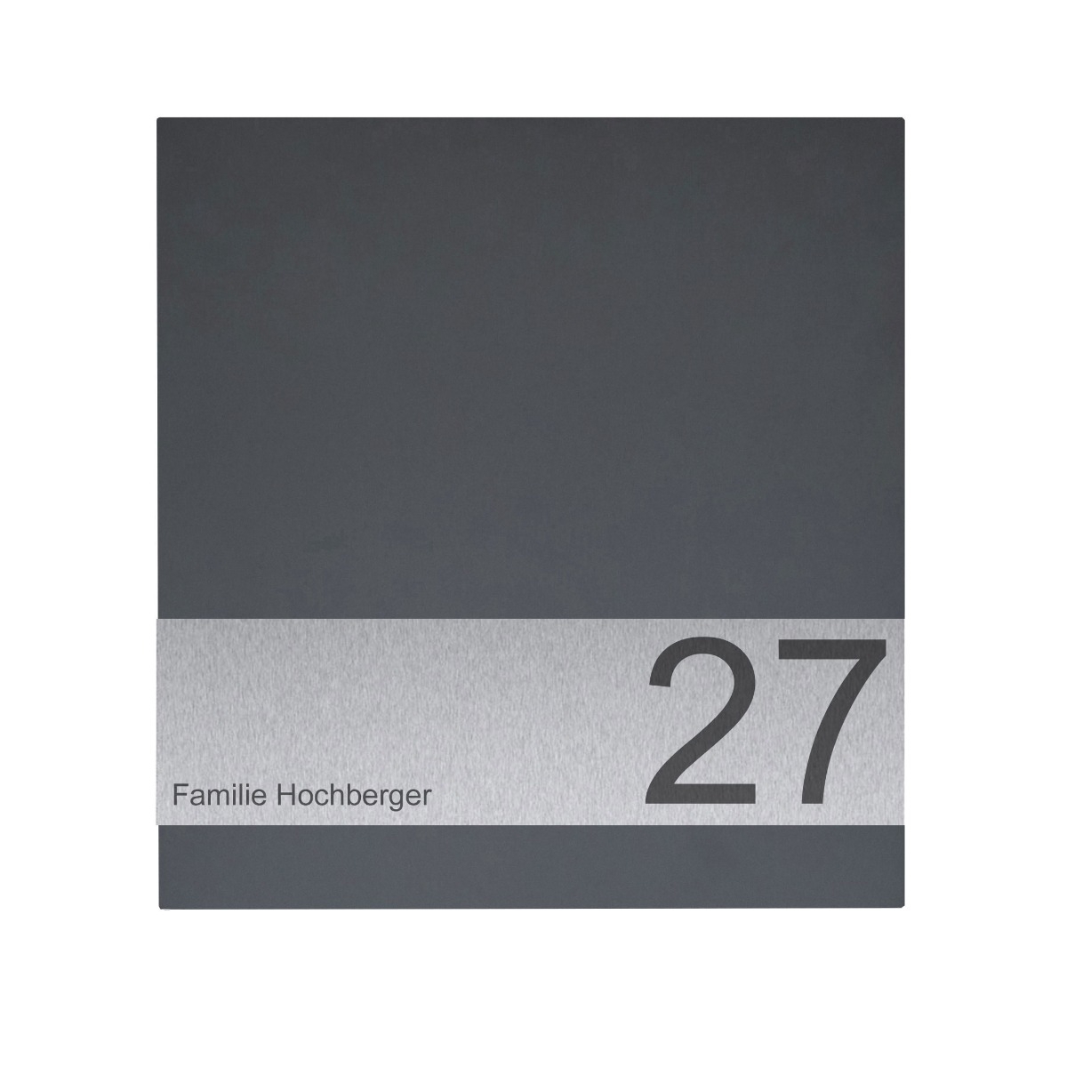 7702b734c09207f930afbb25d980045a0468fe1b Cassetta per le lettere di design SCHILLER SMALL VARS-OZ - RAL 7016 grigio antracite con applicazione in acciaio inox