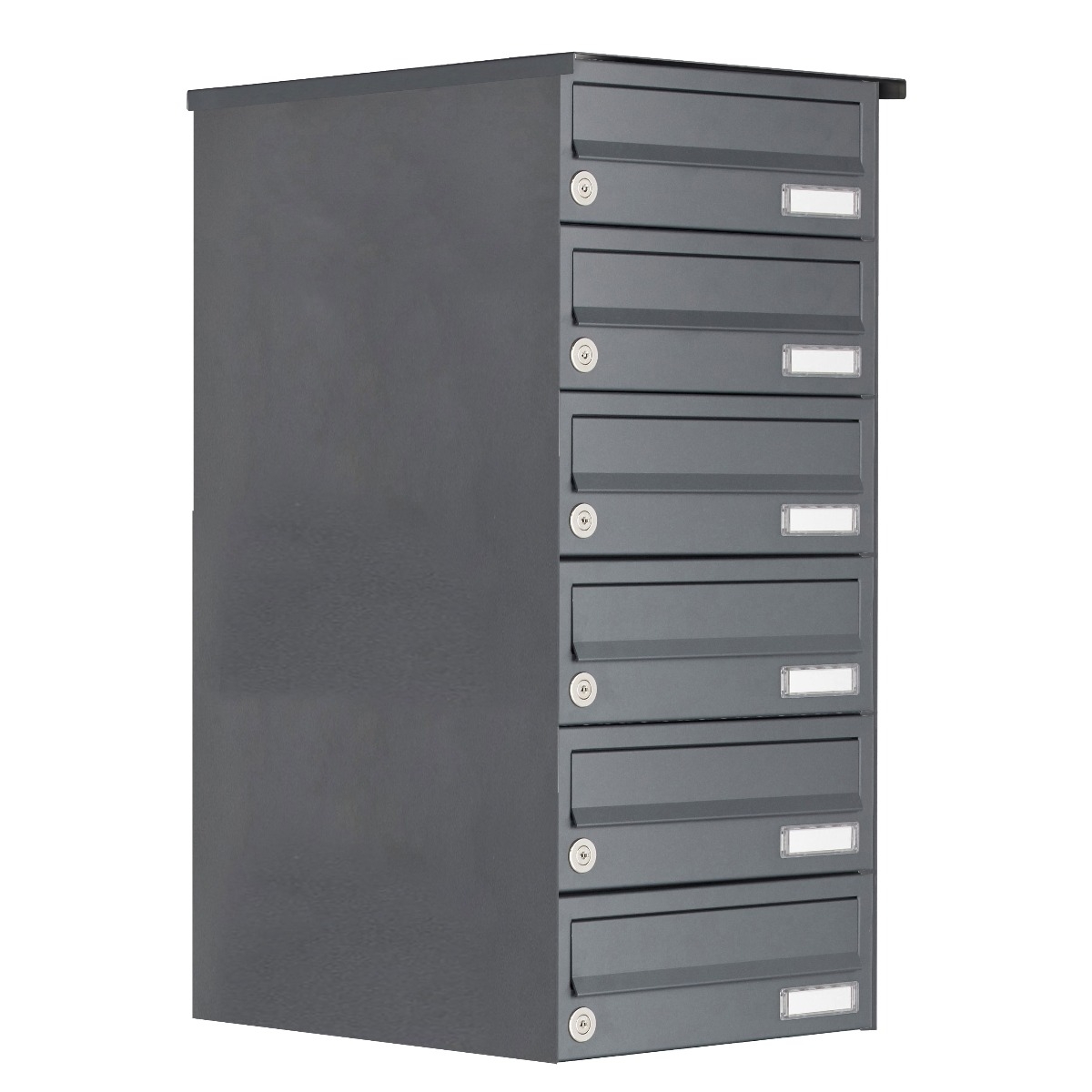 6-post surface-mounted letterbox system Design BASIC 385A-7016 AP - RAL 7016 anthracite grey