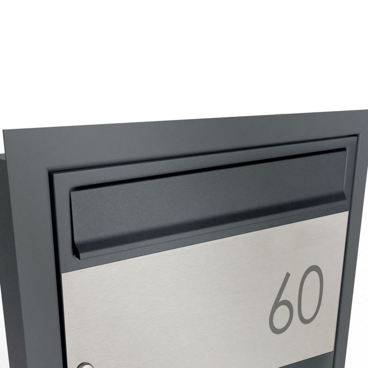 Edelstahl Unterputzbriefkasten BASIC Plus 382XU UP Elegance II - RAL nach Wahl