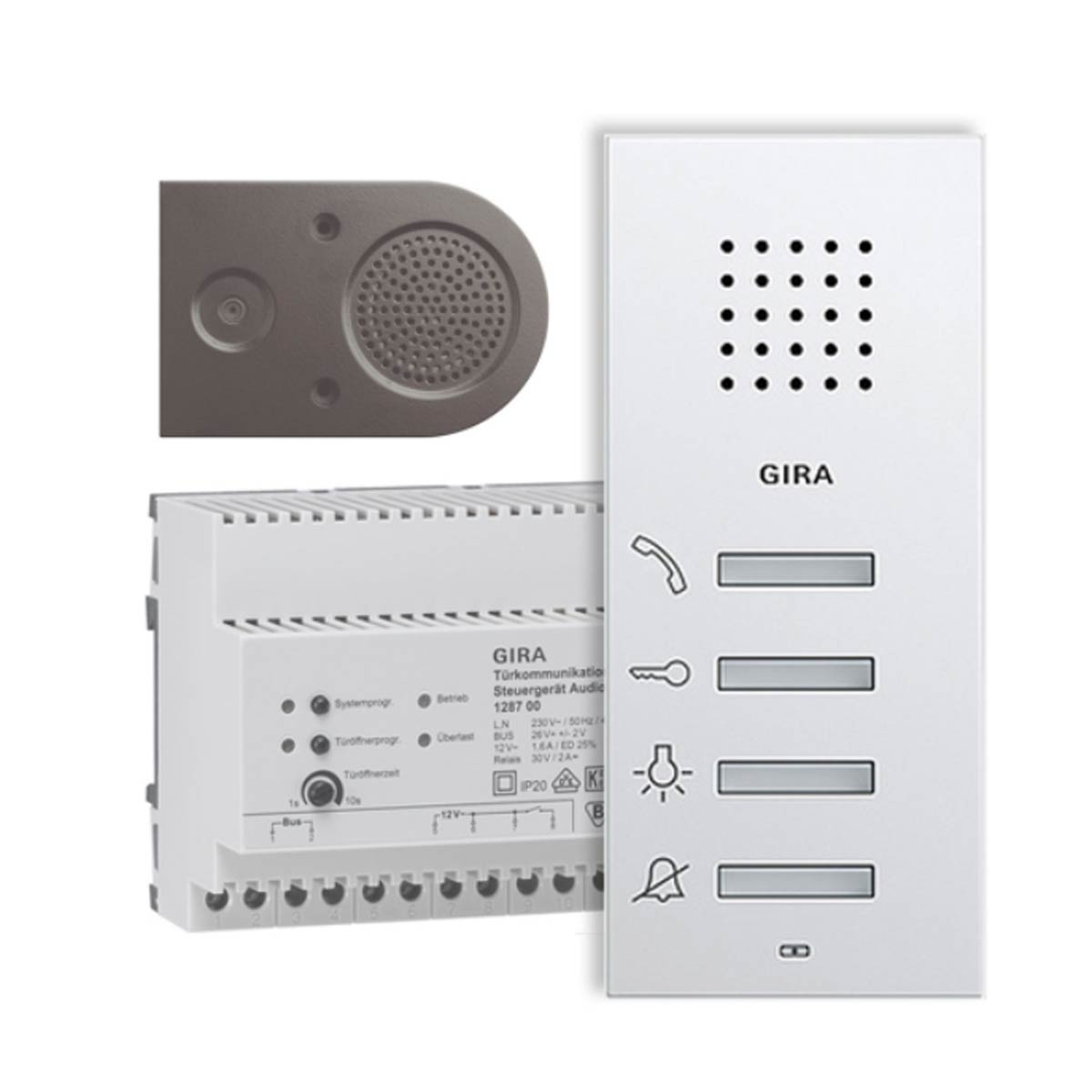 535a355cfade829c8048bc2f5749fe9fa8502e9d Set interfono GIRA 1-14 utenti