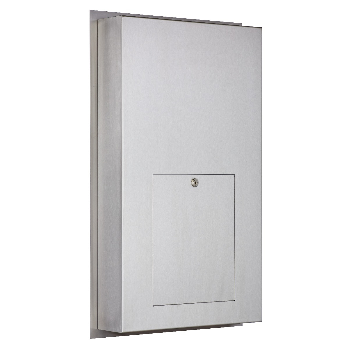 Stainless steel fence letterbox designer model BIG - rear removal - GIRA System 106 - 3-gang prepared Stainless steel fence letterbox designer model BIG - rear removal - GIRA System 106 - 3-gang prepared