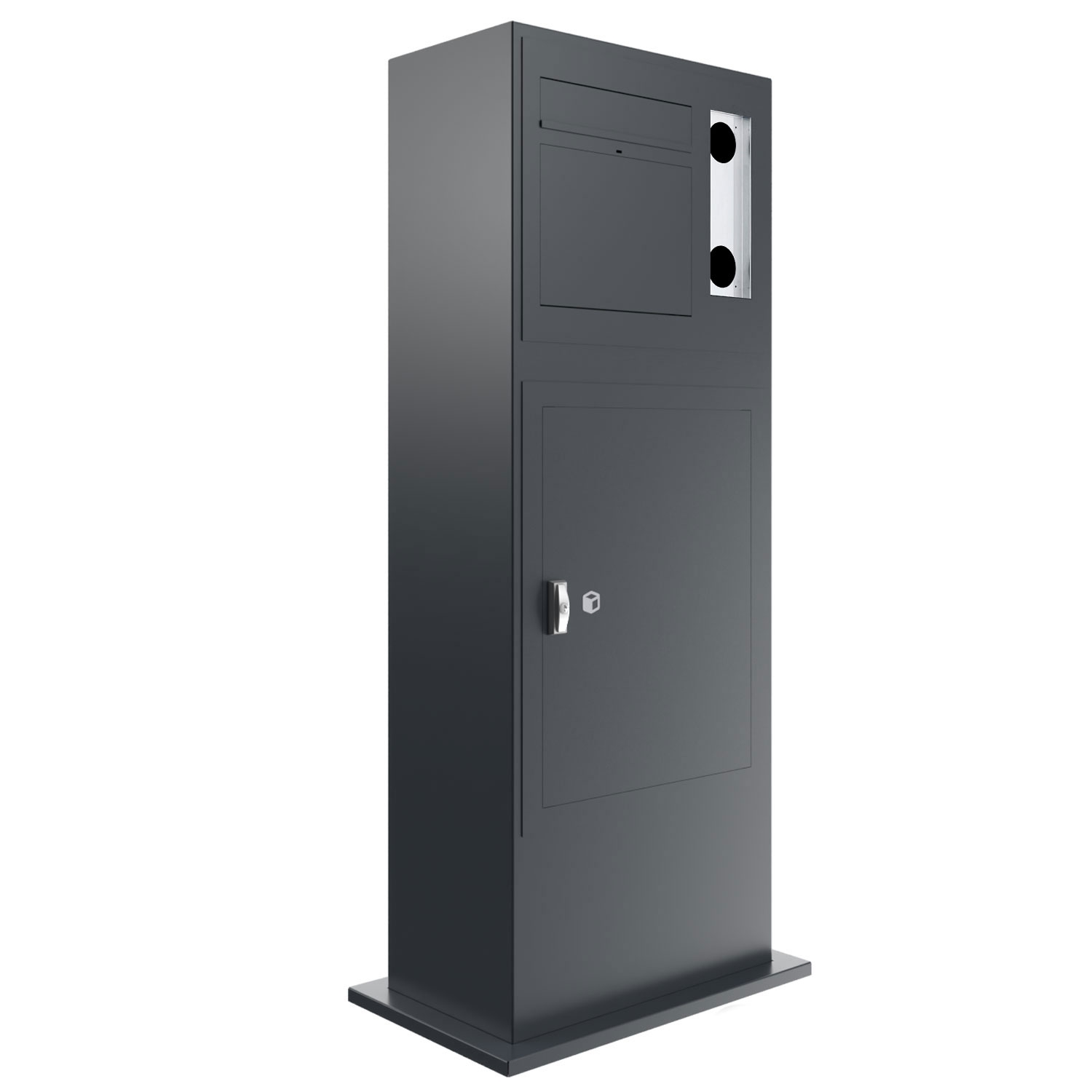 Design Briefkastenpaketsäule GRIMM - Farbe nach Wahl - GIRA System 106 - 3-fach vorbereitet rechts