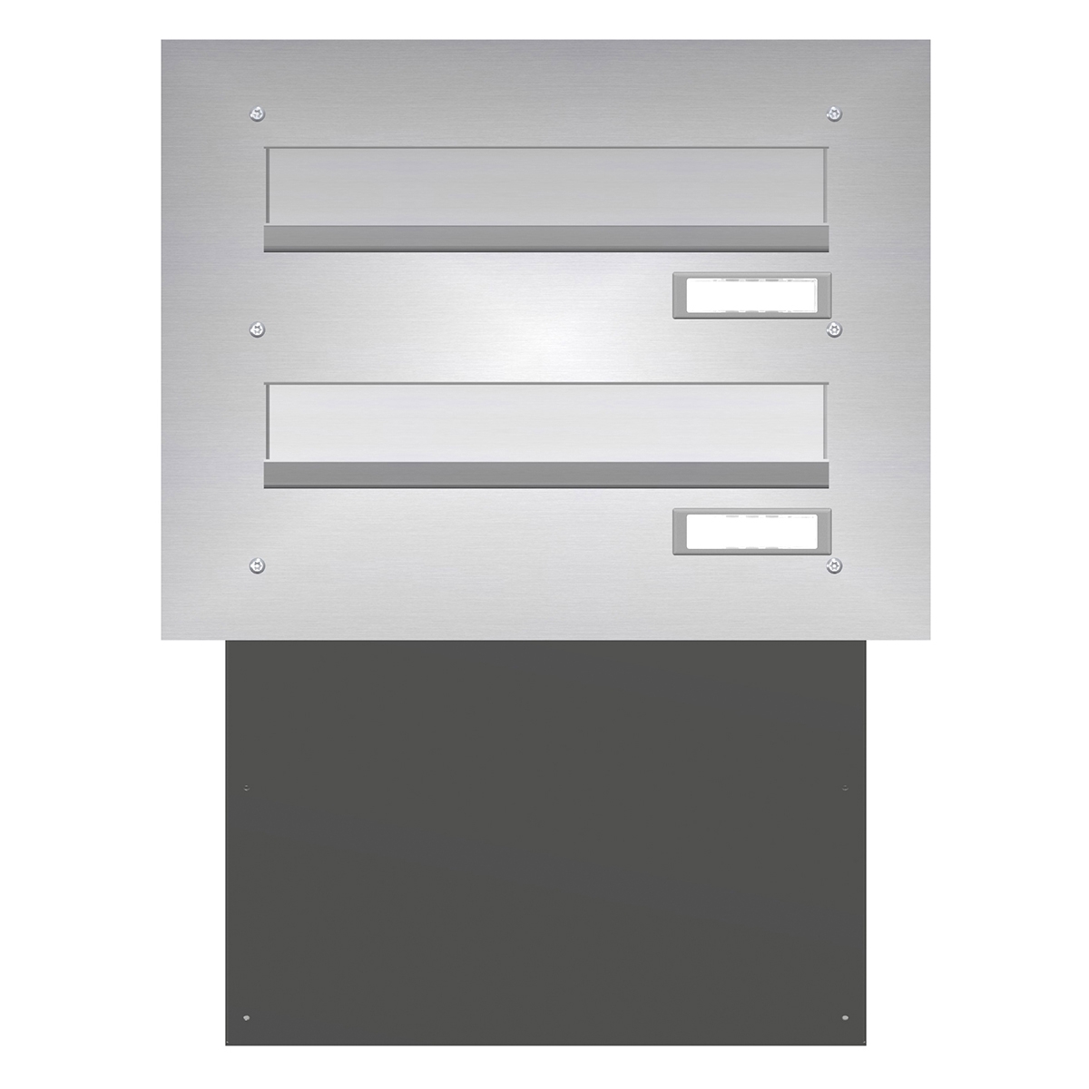 Mauerdurchwurf Briefkasten BASIC 622 - Edelstahl V2A geschliffen - 2 Parteien Mauerdurchwurf Briefkasten BASIC 622 - Edelstahl V2A geschliffen - 2 Parteien