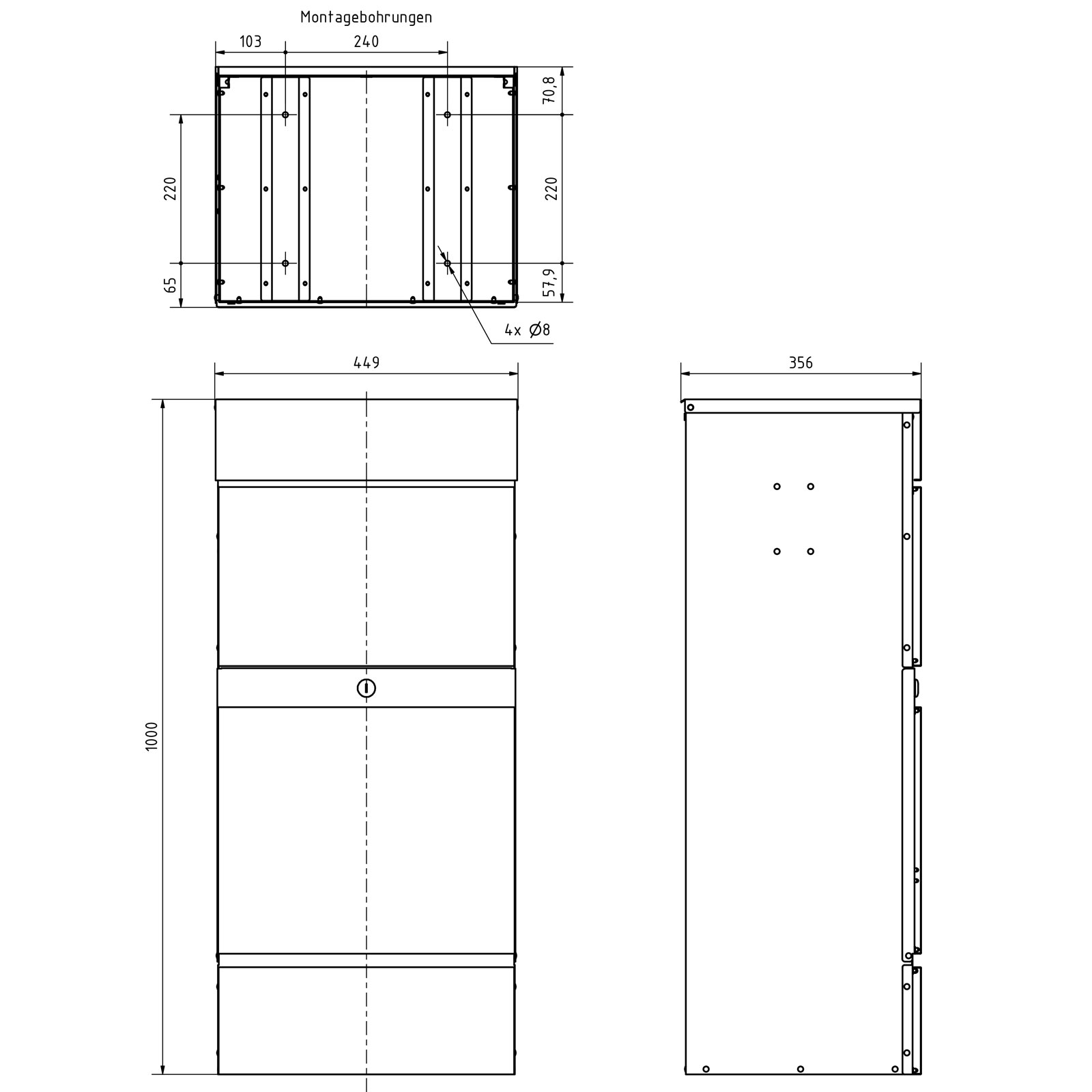 Parcel box KLEIST Edition - Design Elegance 2 - RAL 9007 grey aluminium