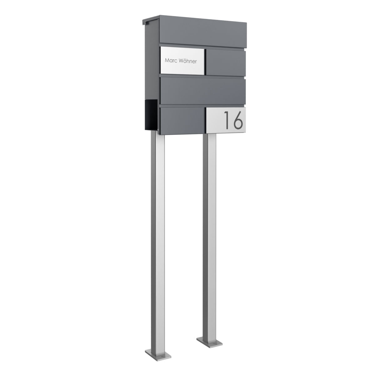 Standbriefkasten KANT Edition mit Zeitungsfach - Design Elegance 3 - RAL 7016 anthrazitgrau Standbriefkasten KANT Edition mit Zeitungsfach - Design Elegance 3 - RAL 7016 anthrazitgrau