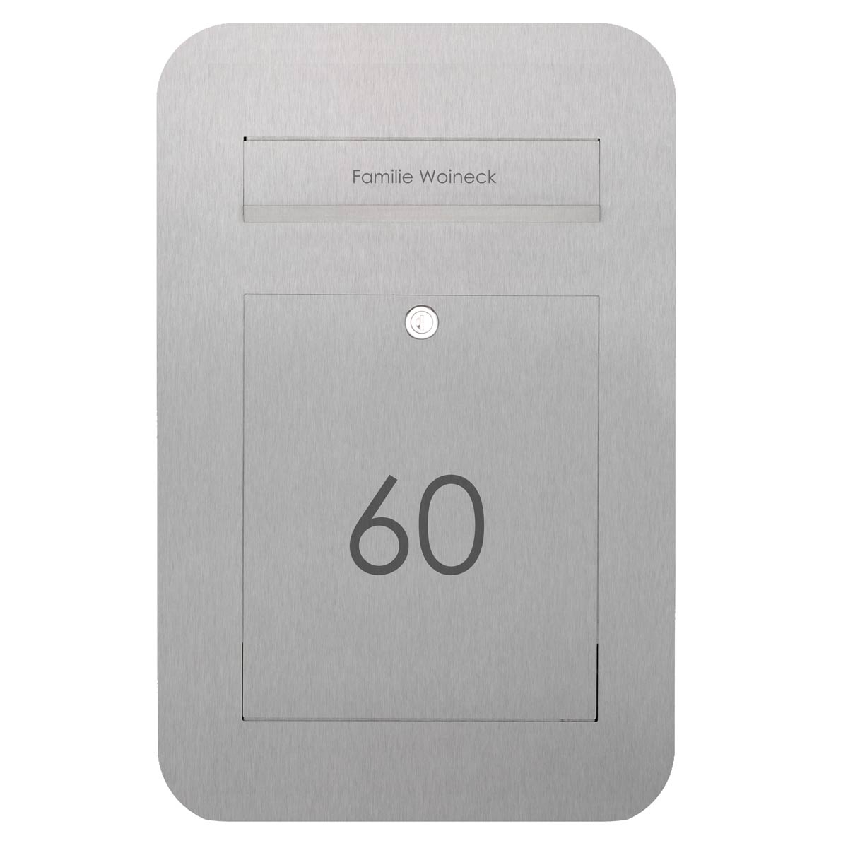 Stainless steel design letterbox DESIGNER Organic Stainless steel design letterbox DESIGNER Organic