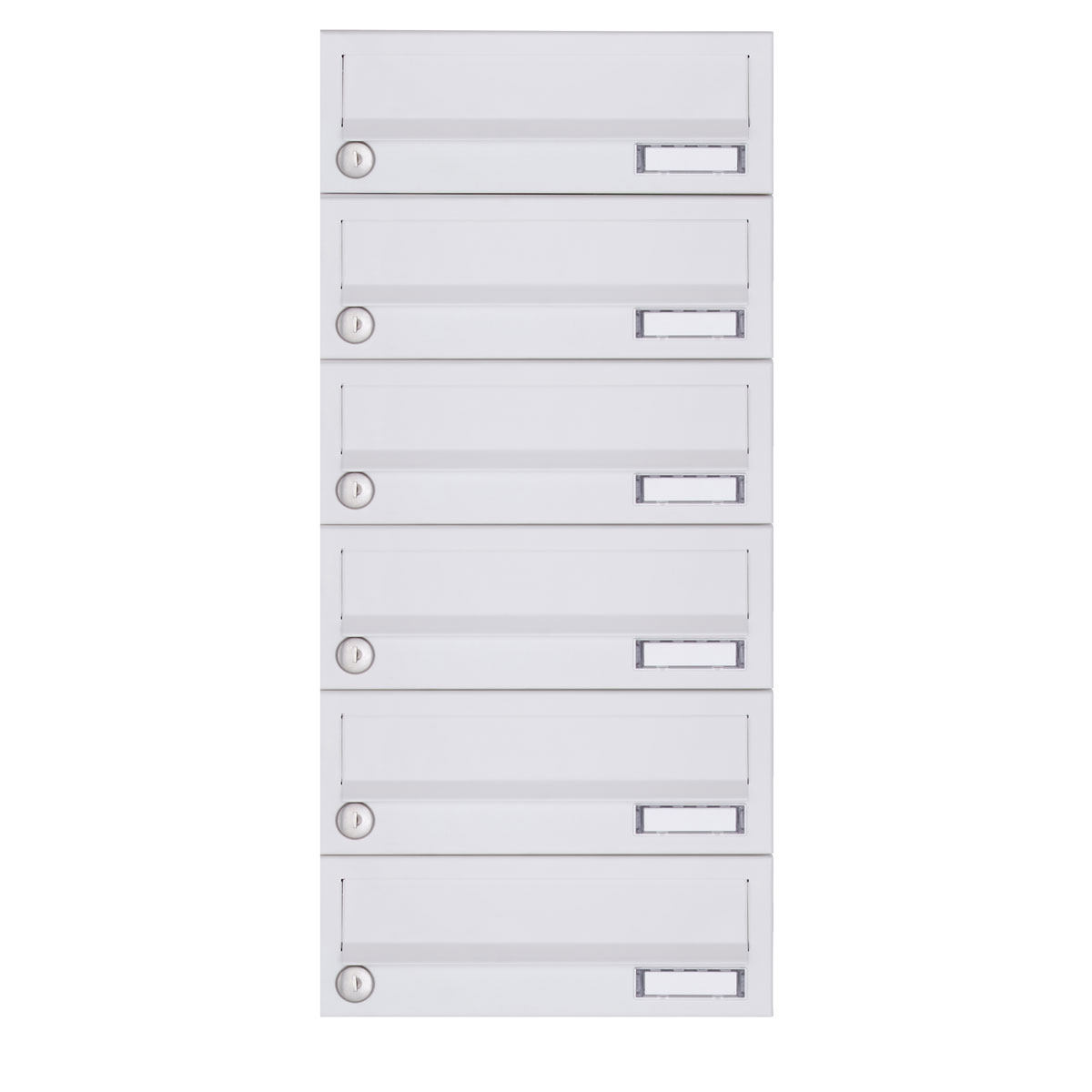 6-delig opbouw brievenbussysteem Design BASIC 385A-9016 AP - RAL 9016 verkeerswit