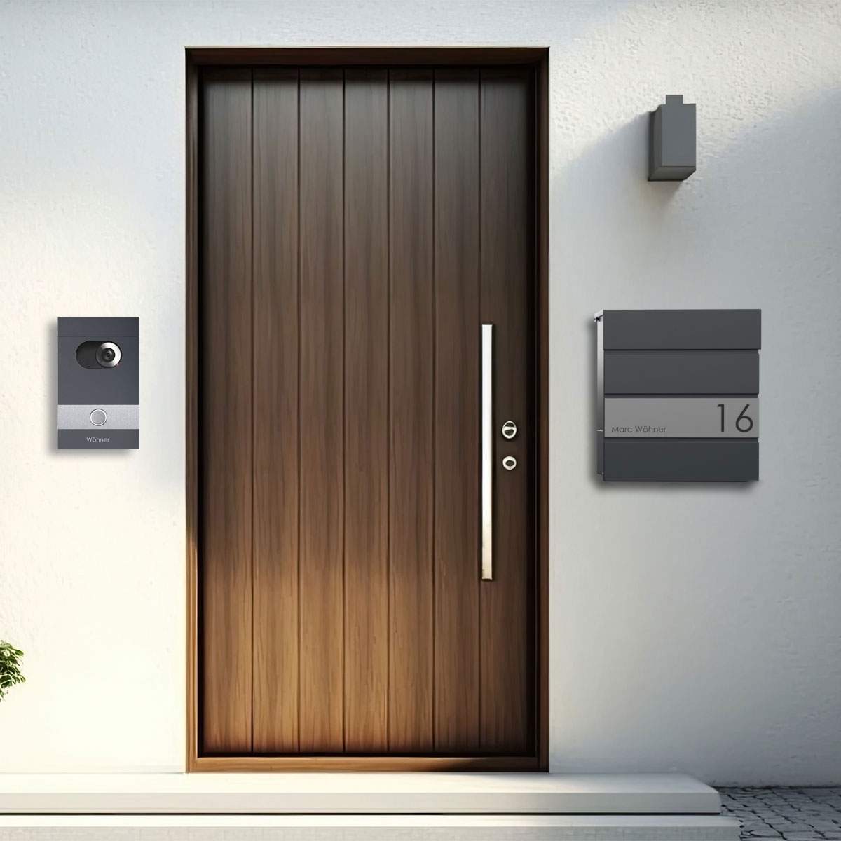 KANT Edition letterbox with newspaper compartment - Elegance 1 design - RAL 9005 jet black KANT Edition letterbox with newspaper compartment - Elegance 1 design - RAL 9005 jet black