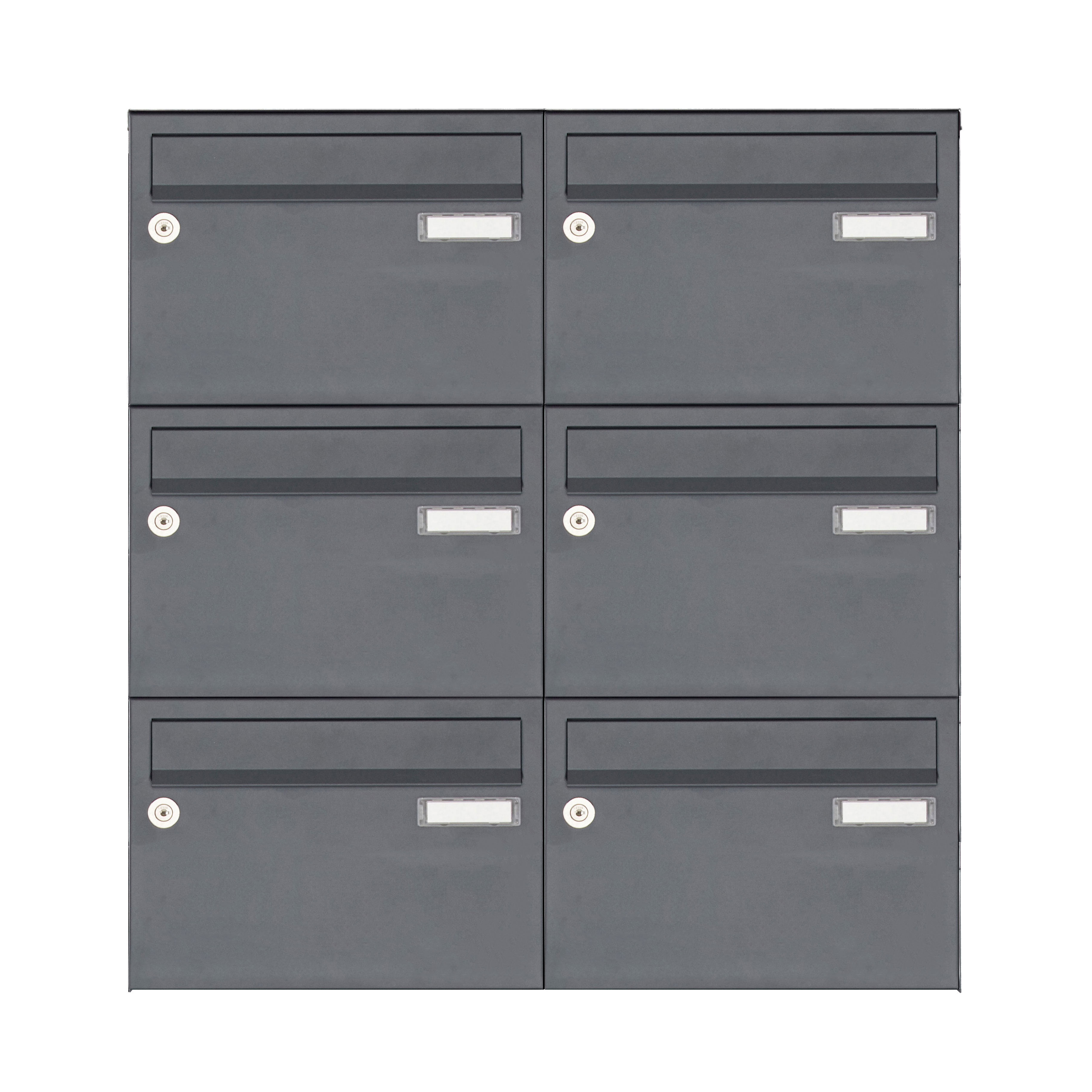 Sistema di cassette postali a 6 colonne Design BASIC 385 A 220 Verticale - Grigio antracite RAL 7016