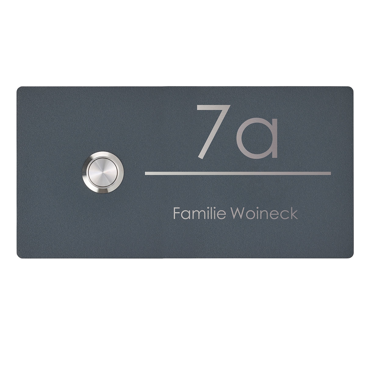 c31bfd8f8619fe28666fd5873c2179cf6f4d9360 Edelstahl Klingelplatte BASIC 421BE1W-90180 - Elegance I - pulverbeschichtet - RECHTECKIG