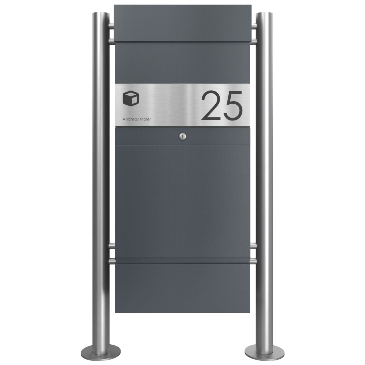 Paketbriefkasten freistehend KLEIST Edition ST-R - Design Elegance 1 - RAL 7016 anthrazitgrau Paketbriefkasten freistehend KLEIST Edition ST-R - Design Elegance 1 - RAL 7016 anthrazitgrau