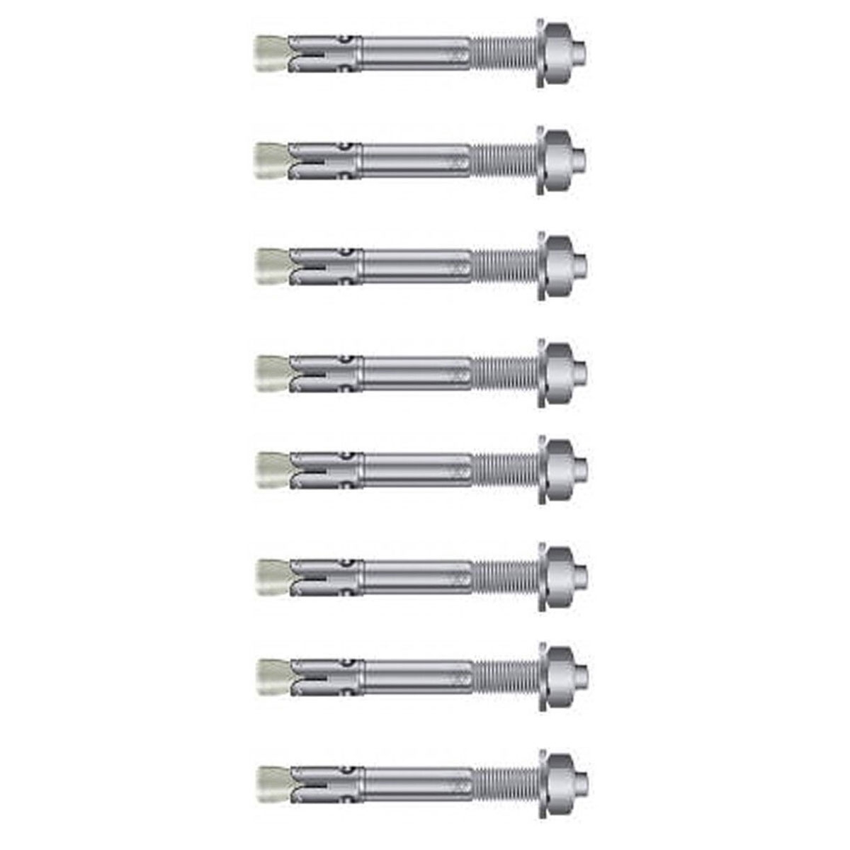 cbafb27a117b5a4f795bc7e0afa711d4456cff71 Lot de 8 goujons d'ancrage en acier inoxydable V4A BZ plus A4, M10, longueur totale 110mm
