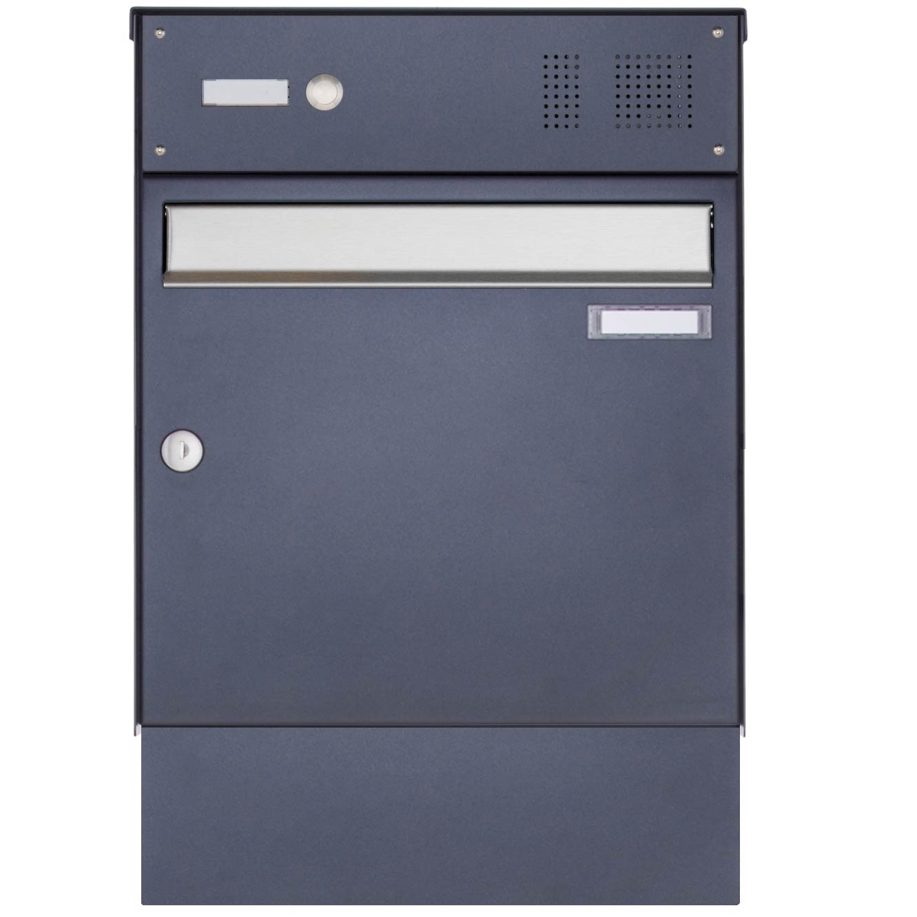 Aufputz Briefkasten Design BASIC 382A AP mit Klingelkasten & Zeitungsfach - Edelstahl-RAL 7016 anthrazitgrau Aufputz Briefkasten Design BASIC 382A AP mit Klingelkasten & Zeitungsfach - Edelstahl-RAL 7016 anthrazitgrau