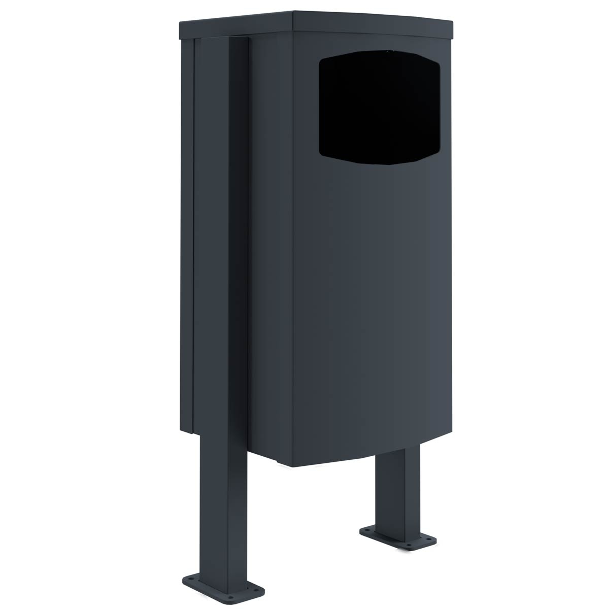 40a6d4177a5f0c59adcbaf569ac54dedc2efb7d9 Stainless steel waste bin - Waste bin design BASIC 650X ST-BP - 45 litres - RAL of your choice