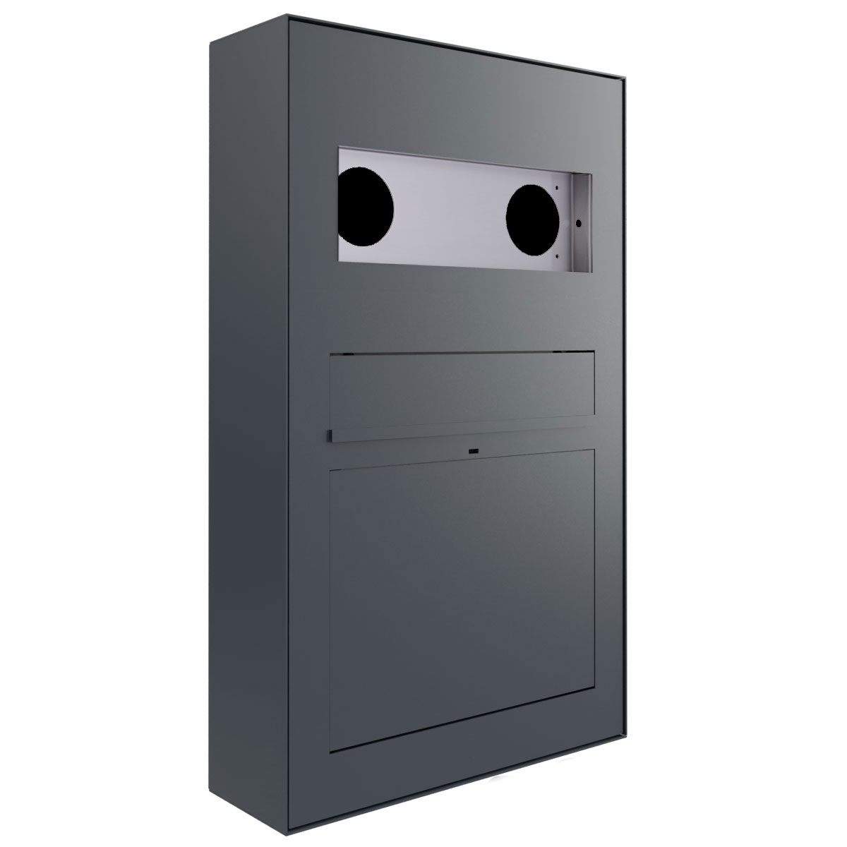Design Aufputz Briefkasten GRIMM - Farbe nach Wahl - GIRA System 106 - 3-fach vorbereitet