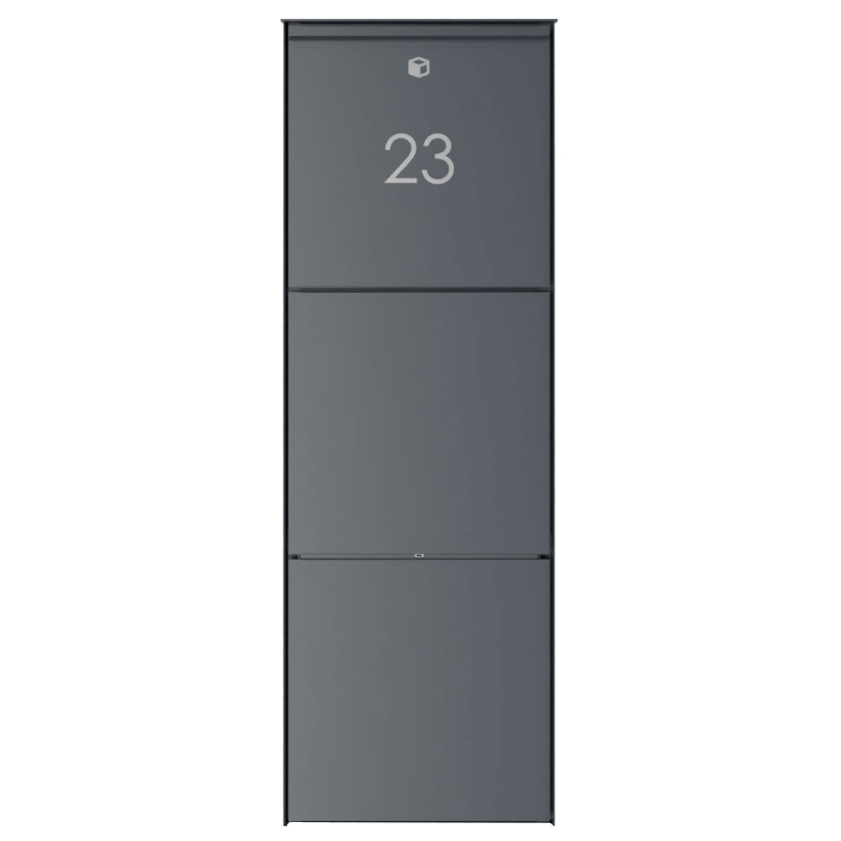 Design surface-mounted parcel box GOETHE - lock system - RAL of your choice Design surface-mounted parcel box GOETHE - lock system - RAL of your choice