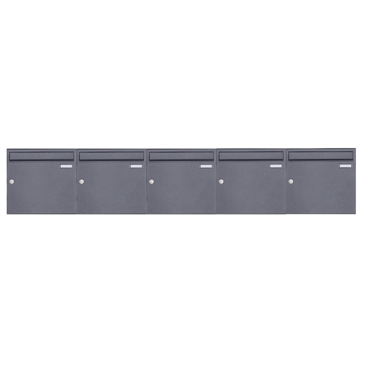 5er 5x1 Aufputz Briefkasten Design BASIC 382A AP - DB703 eisenglimmer