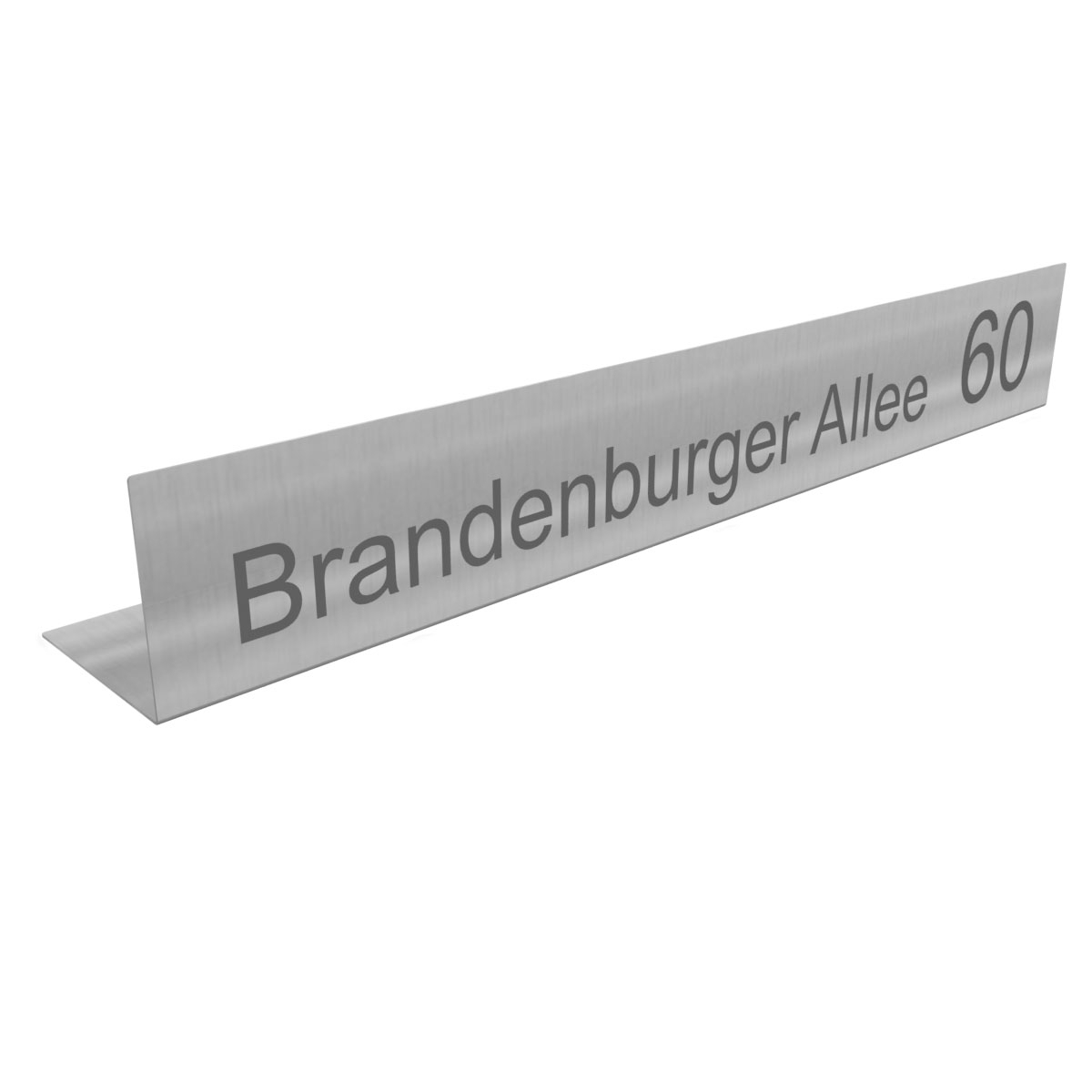 Beschriftungsschild für Briefkastenanlagen - 300mm - Edelstahl geschliffen