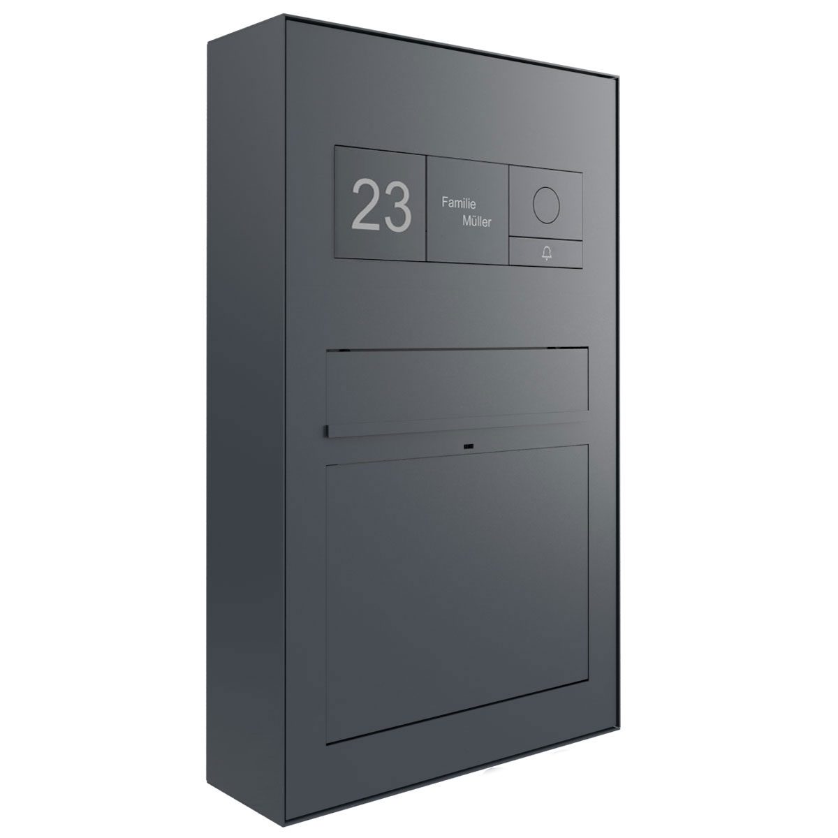 Design surface-mounted letterbox GRIMM - Colour of your choice - GIRA System 106 - Intercom system - AUDIO complete set