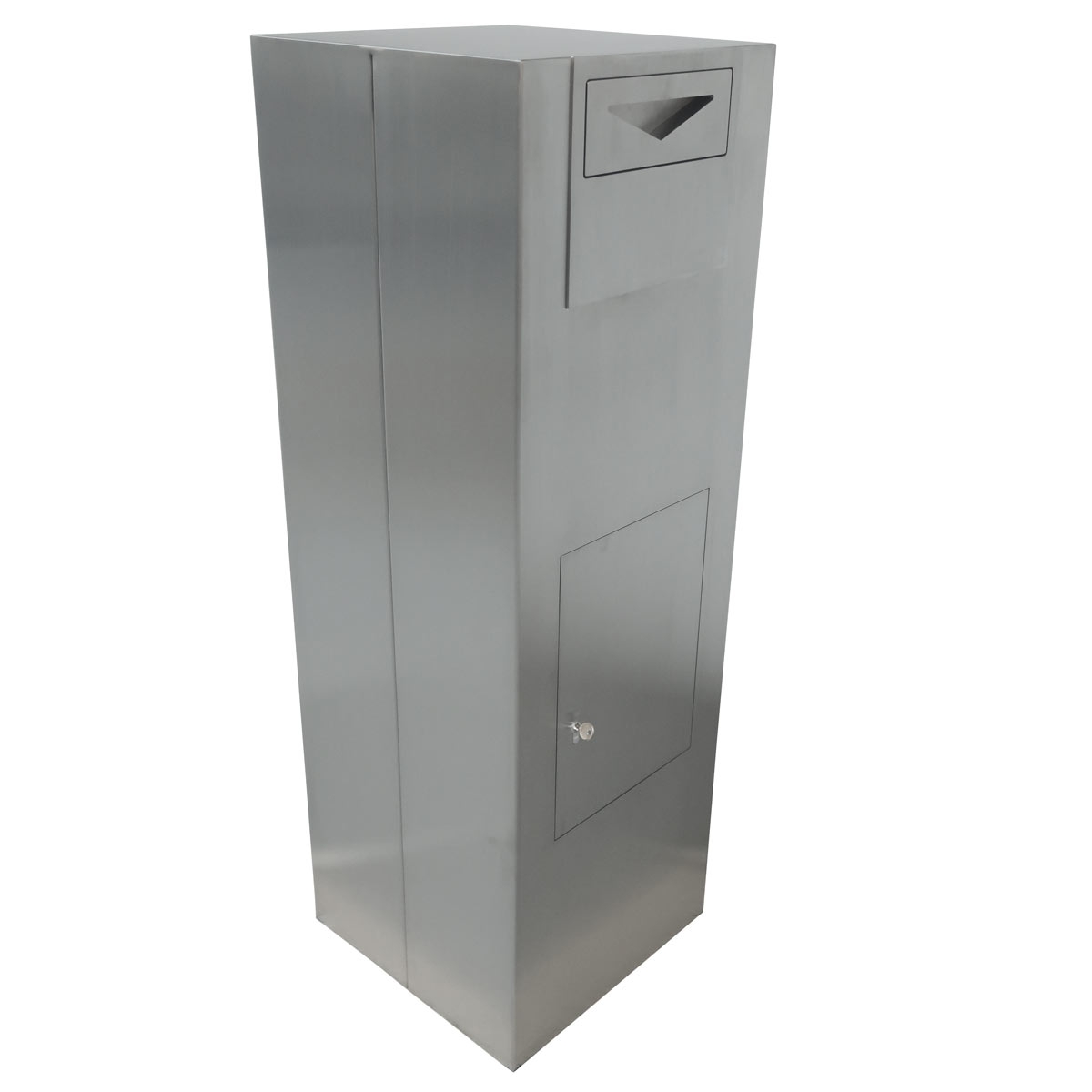 Sicherheits Standbriefkasten Typ 174B - Extra Volumen - Edelstahl geschliffen Sicherheits Standbriefkasten Typ 174B - Extra Volumen - Edelstahl geschliffen