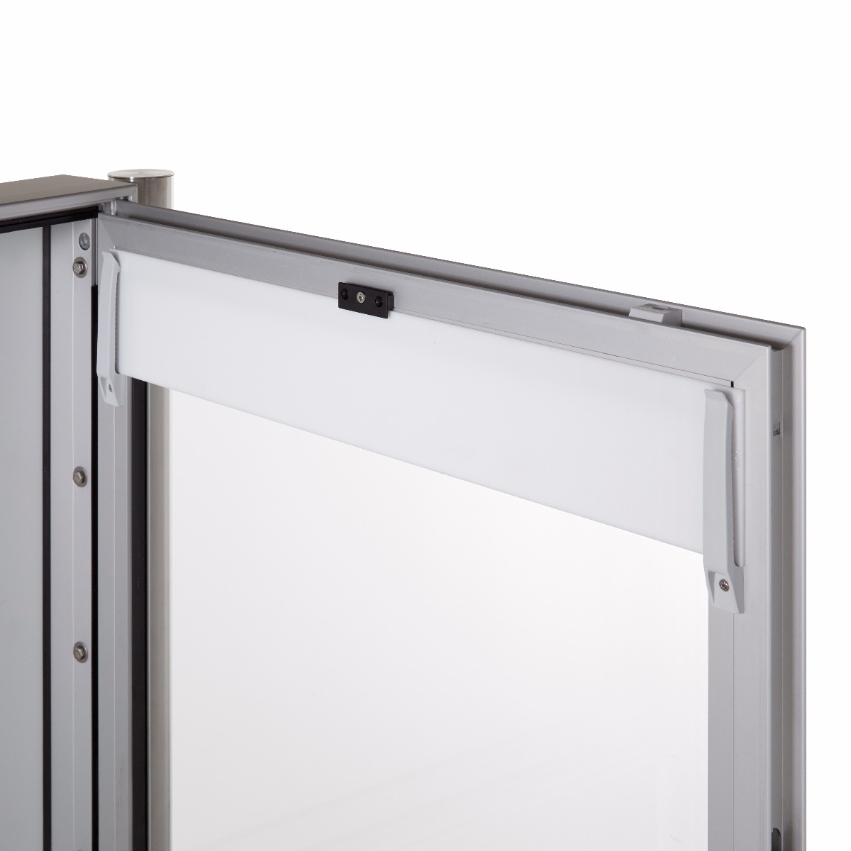 Floor-standing letterbox with display case BASIC Plus 389X ST-T with bell box - 710x660 - RAL 7016 anthracite grey