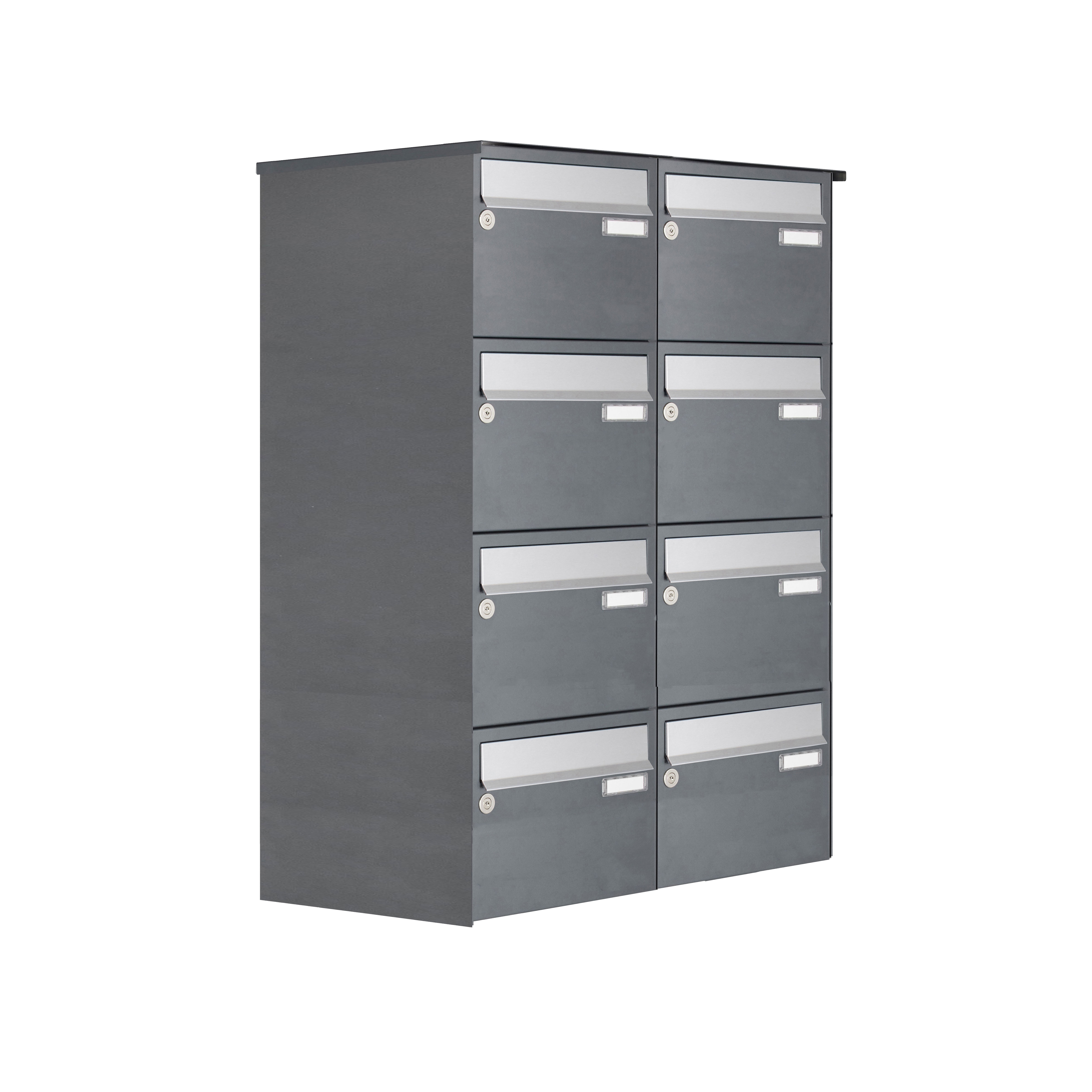 Sistema di cassette per le lettere da appoggio in acciaio inox Design BASIC Plus 385XA
