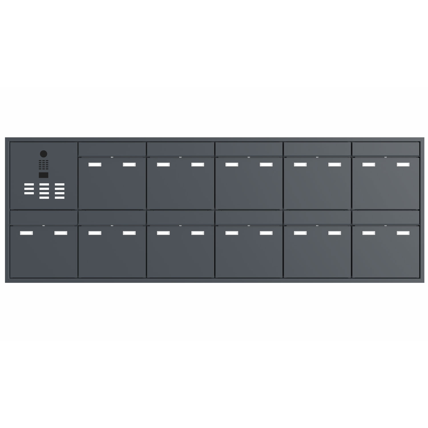 11-częściowa podtynkowa skrzynka na listy GOETHE UP - RAL do wyboru - Wideodomofon DoorBird lewy