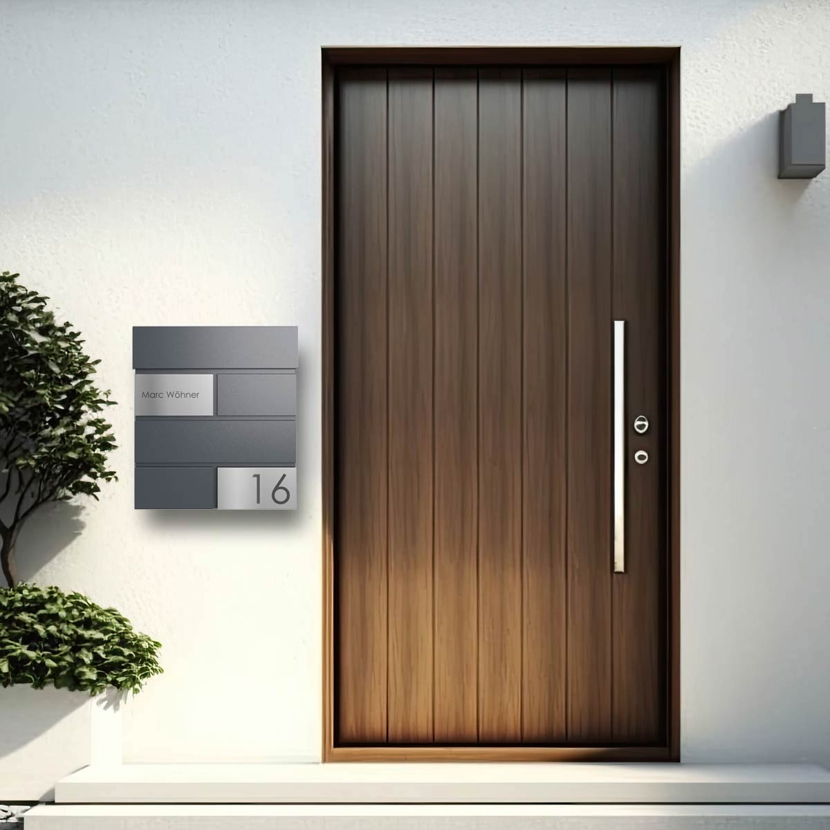 KANT Edition letterbox with newspaper compartment - Elegance 3 design - RAL 9005 jet black KANT Edition letterbox with newspaper compartment - Elegance 3 design - RAL 9005 jet black