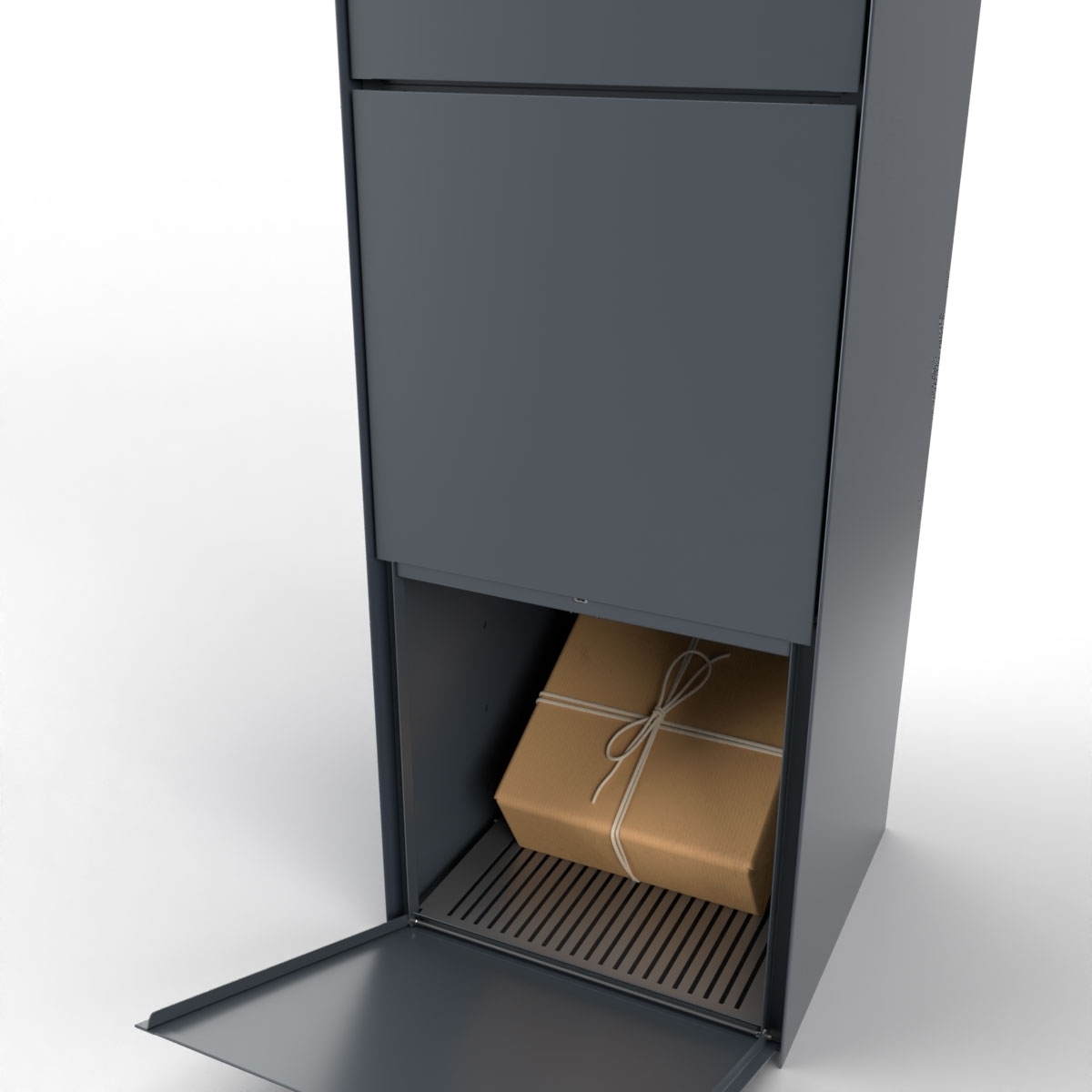 Freestanding design parcel box GOETHE - lock system - RAL of your choice