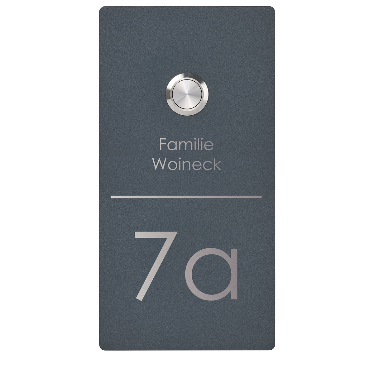 Stainless steel bell plate BASIC 421BE1S-90180 - Elegance I - powder-coated - RECTANGULAR