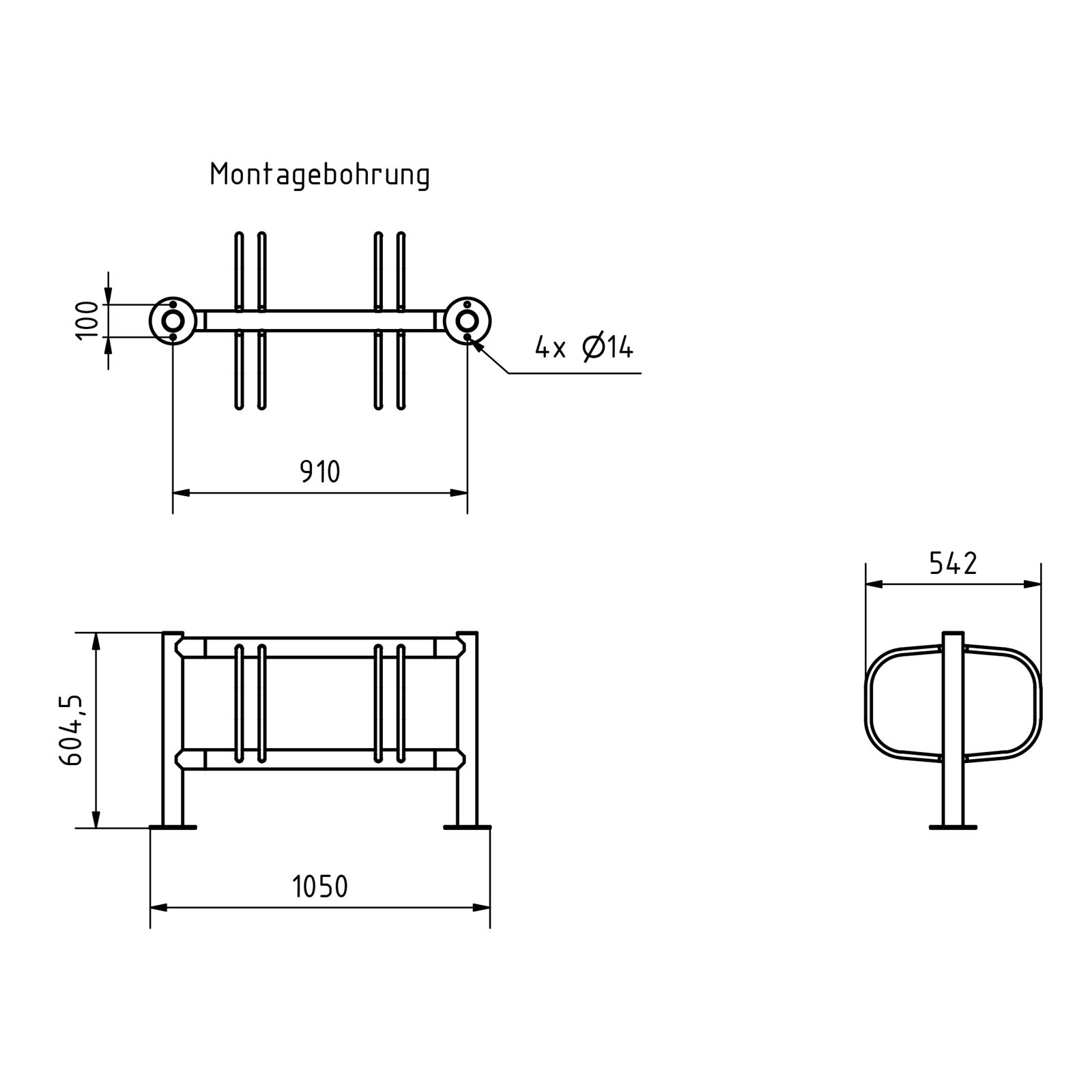 506fc7ebebdeadd653be332639c5ead4641943a9 Supports à vélos ACHIM - acier inoxydable V2A poli - réglage des roues sur deux côtés