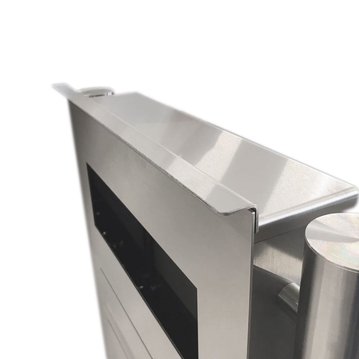 Stainless steel free-standing letterbox designer model BIG - Clean Edition - Lateral - RAL of your choice - INDIVIDUAL Stainless steel free-standing letterbox designer model BIG - Clean Edition - Lateral - RAL of your choice - INDIVIDUAL