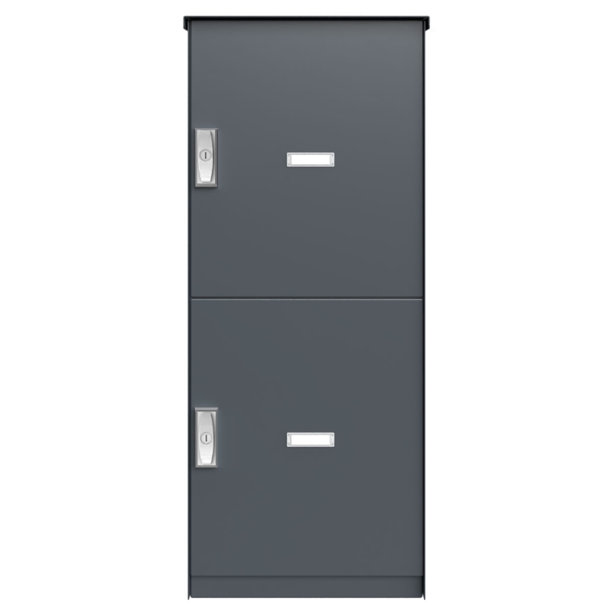 2er 1x2 Edelstahl Paketfachanlage BASIC Plus 863X STL mit Paketfach 370x440 - Farbe nach Wahl