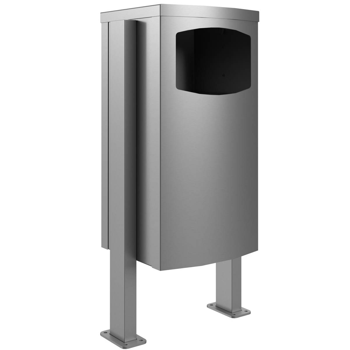 1af7c565287dd9a5e1def1f14857e80f4f006920 Waste bin - Design BASIC 650X ST-BP waste bin - 45 litres - polished stainless steel