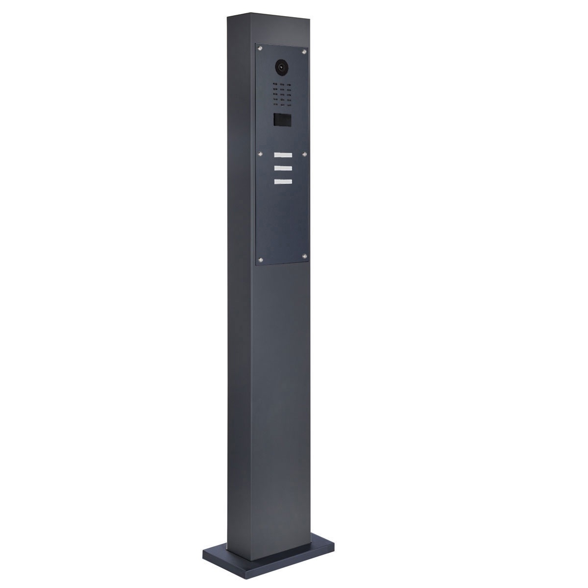 036f542050f167537af19fd087d7872d54713616 3er Klingelstele Designer - Edelstahl V2A pulverbeschichtet mit DoorBird D2100E Video- Sprechanlage