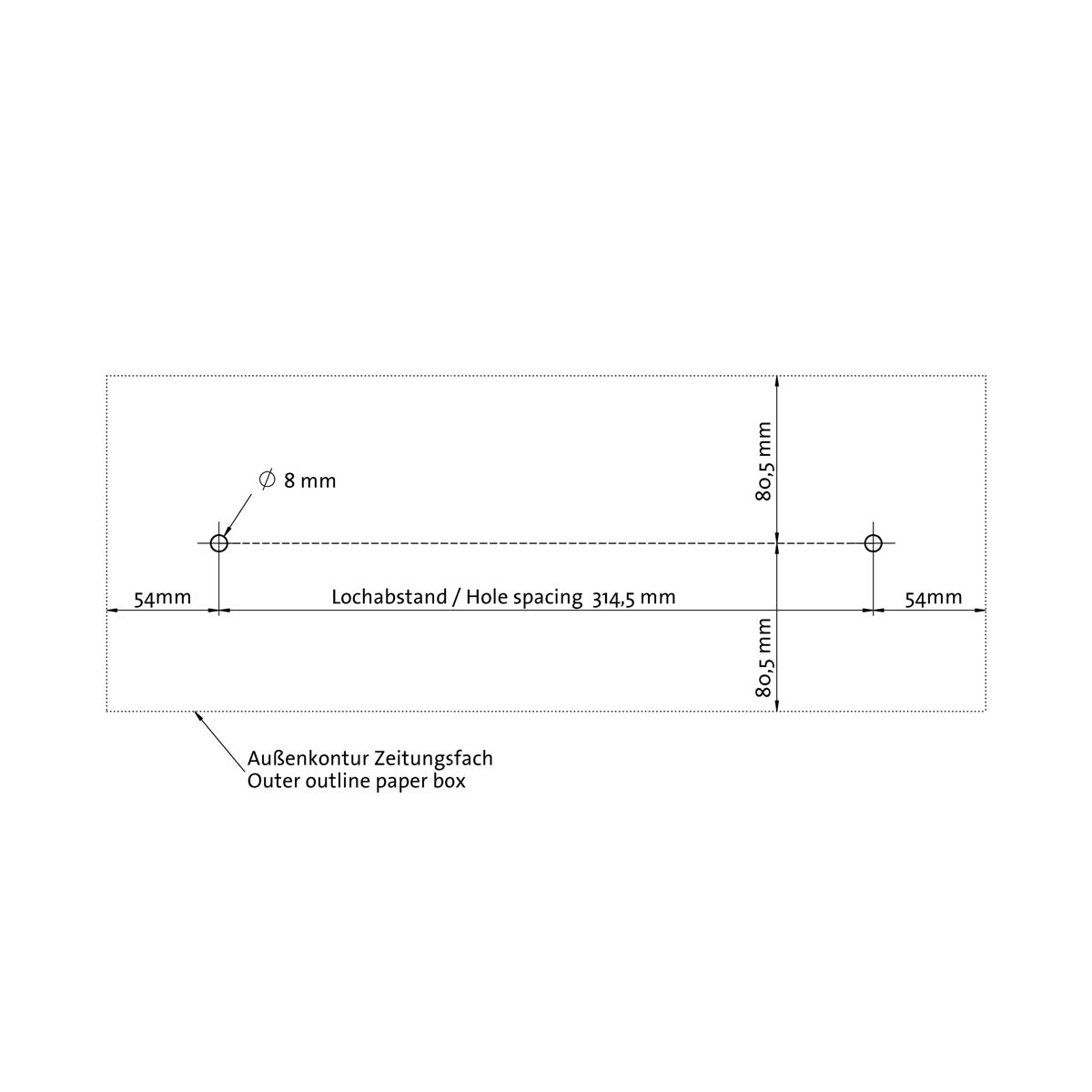 3c0d71f8d0011cf364e8047394aa4216db1eb452 Design Zeitungsfach 21ZF BIG - RAL 9016 verkehrsweiß