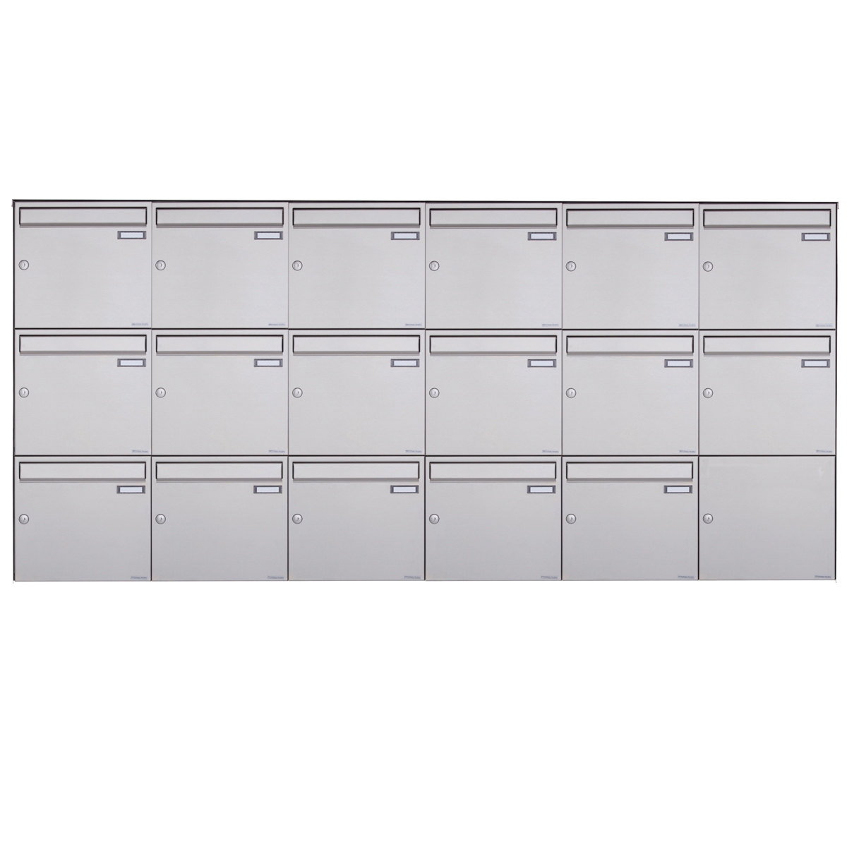 17er 6x3 Edelstahl Aufputz Briefkasten Design BASIC Plus 382XA AP - Edelstahl V2A geschliffen 17er 6x3 Edelstahl Aufputz Briefkasten Design BASIC Plus 382XA AP - Edelstahl V2A geschliffen