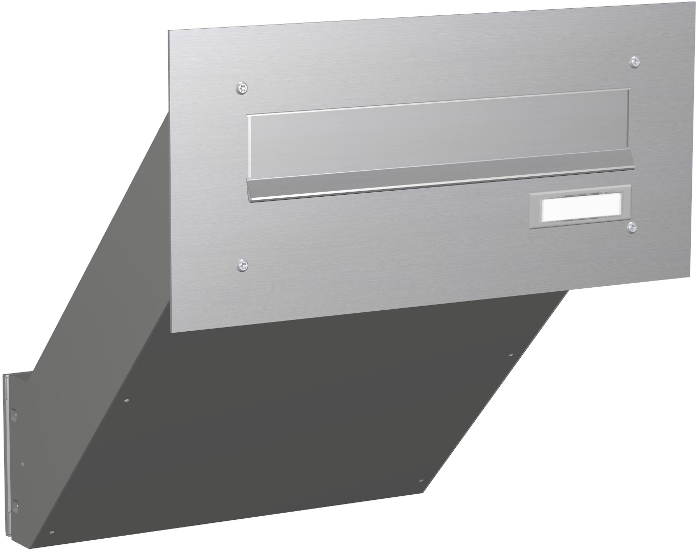 Wall conduct letterbox BASIC 622 - stainless steel V2A polished - 1 party Wall conduct letterbox BASIC 622 - stainless steel V2A polished - 1 party