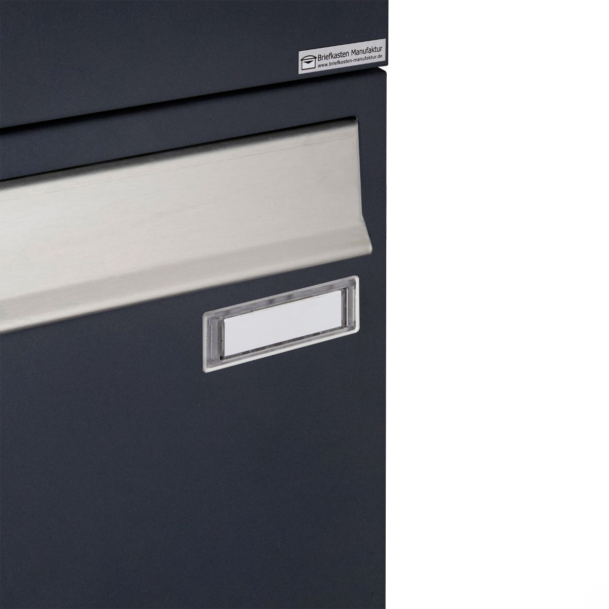 6er 3x2 Aufputz Briefkasten BASIC 382A AP mit Zeitungsfach - Edelstahl-RAL 7016 anthrazitgrau
