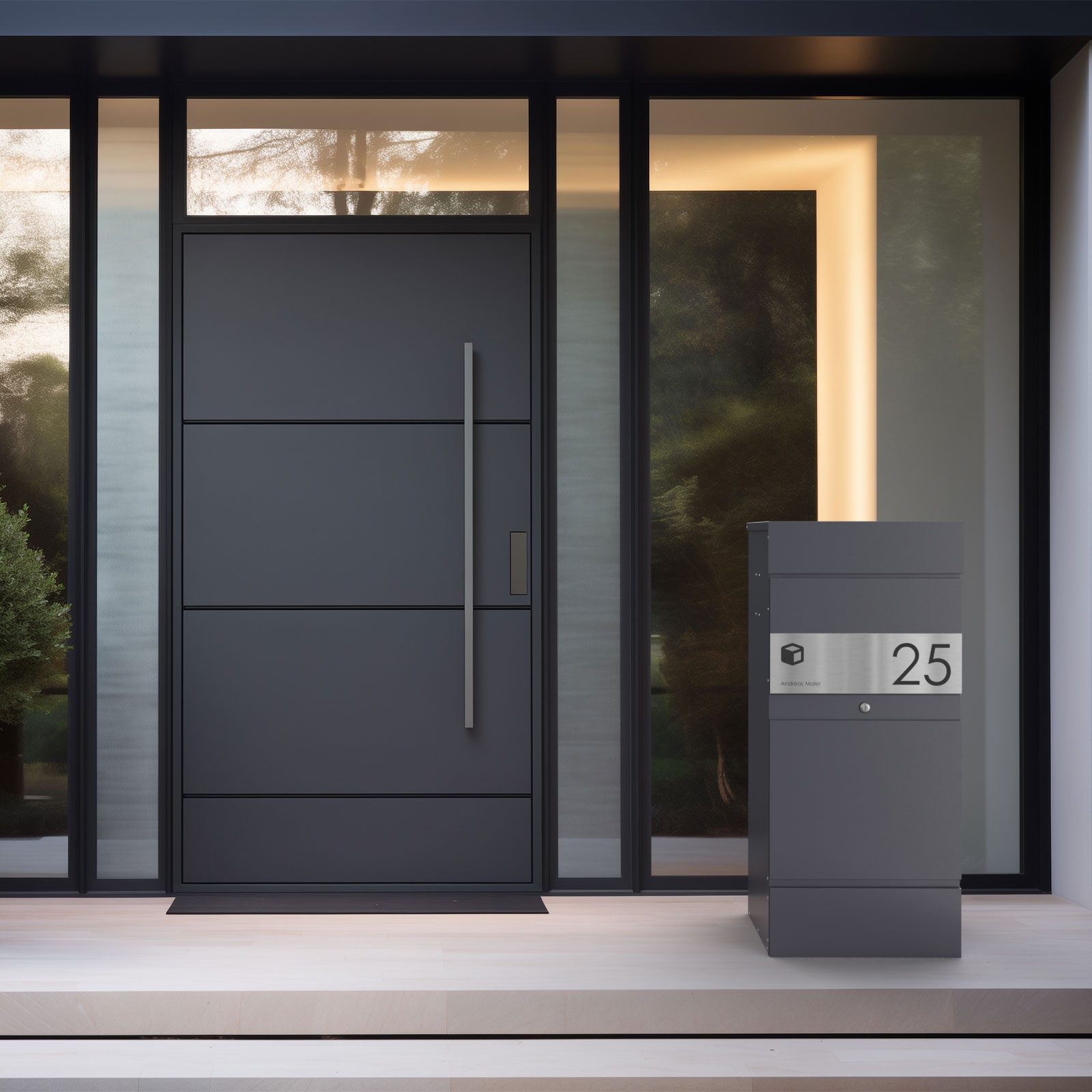 Floor-standing letterbox KLEIST Edition - Design Elegance 1 - RAL 7016 anthracite grey Floor-standing letterbox KLEIST Edition - Design Elegance 1 - RAL 7016 anthracite grey