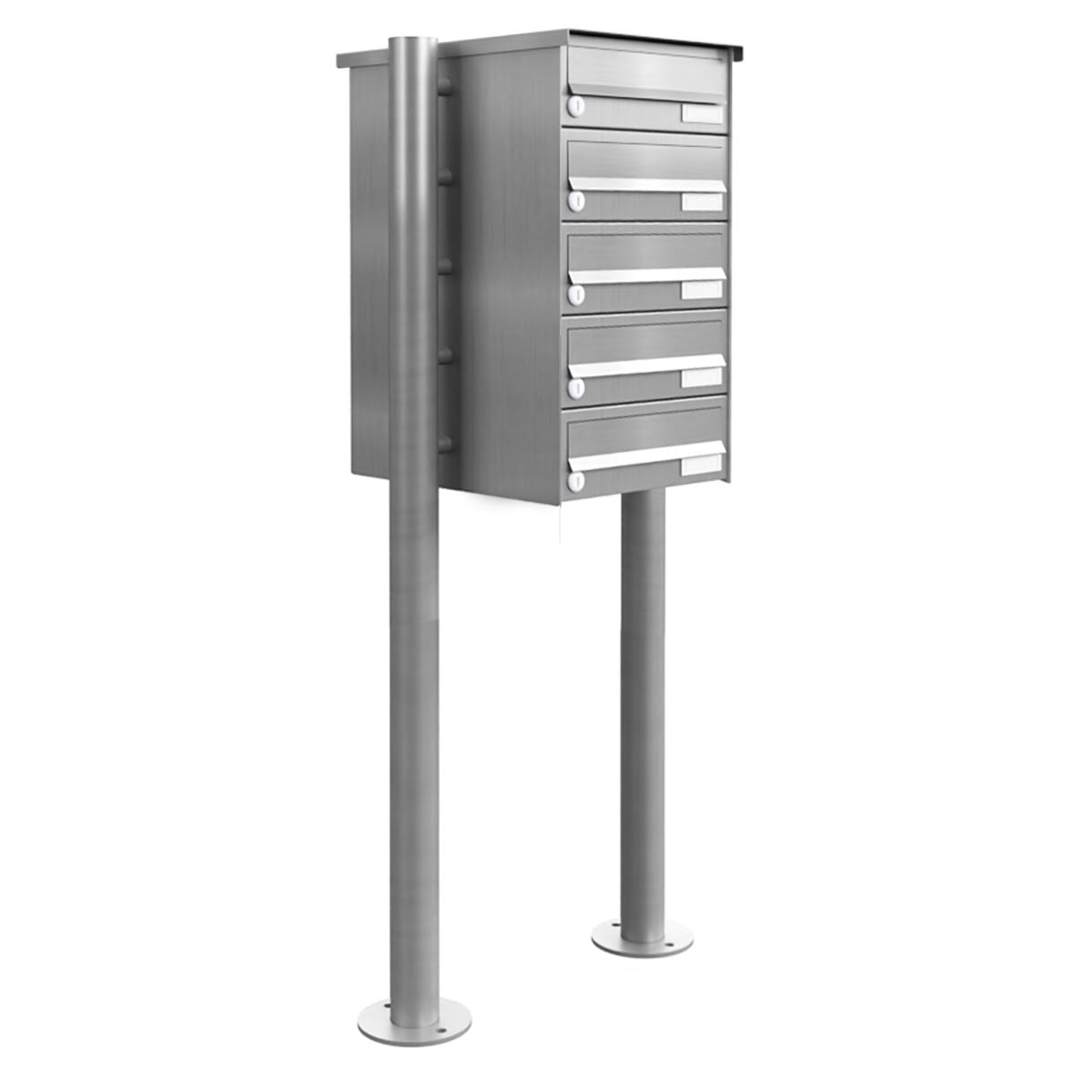 5 letterbox system freestanding Design BASIC 385-VA ST-R - stainless steel V2A, polished