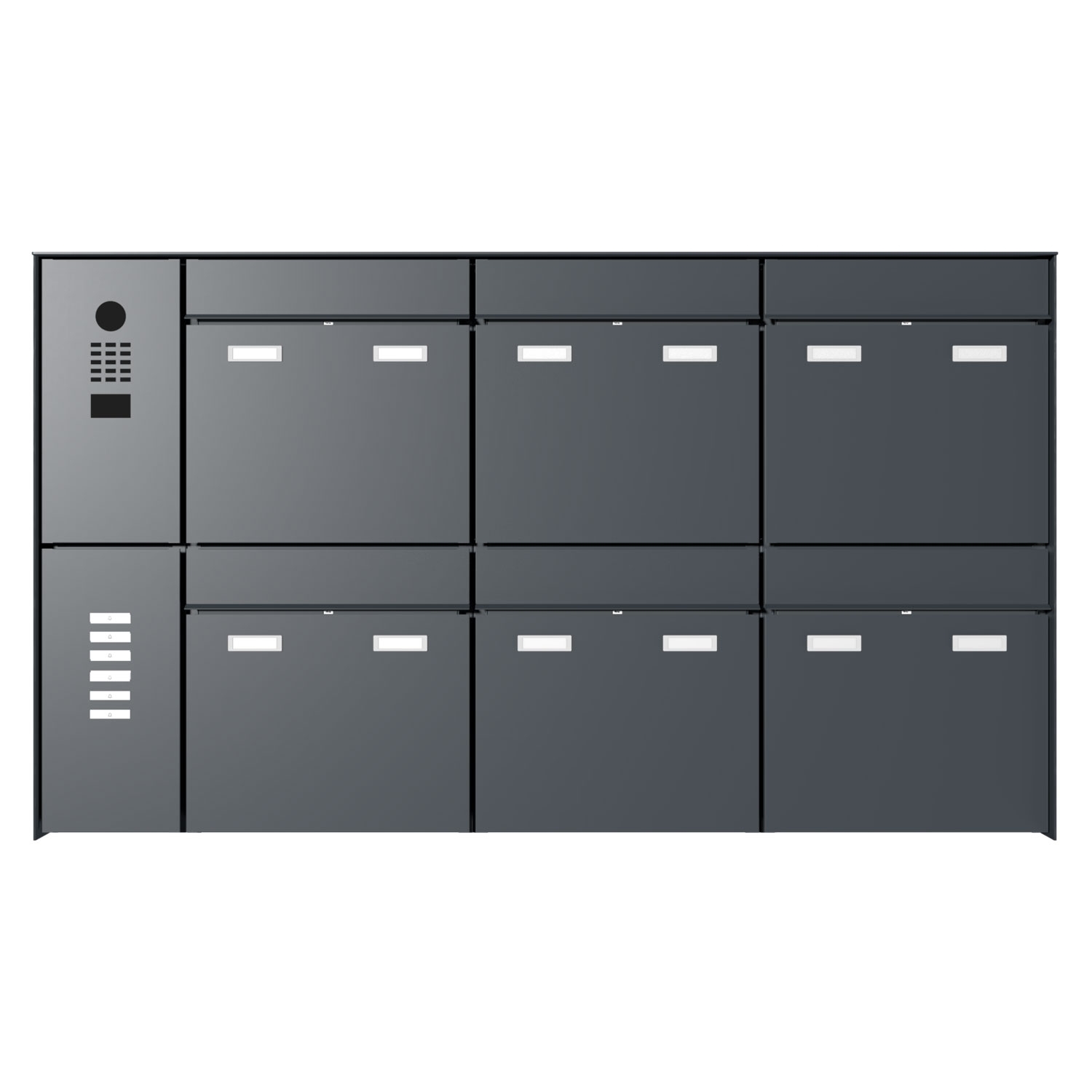 6 boîtes aux lettres design 3x2 en saillie GOETHE AP - RAL au choix - DoorBird vidéo-interphone