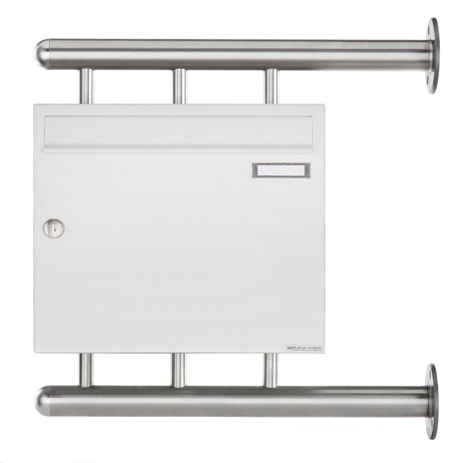 BASIC 810 W letterbox for side wall mounting - RAL 9016 traffic white