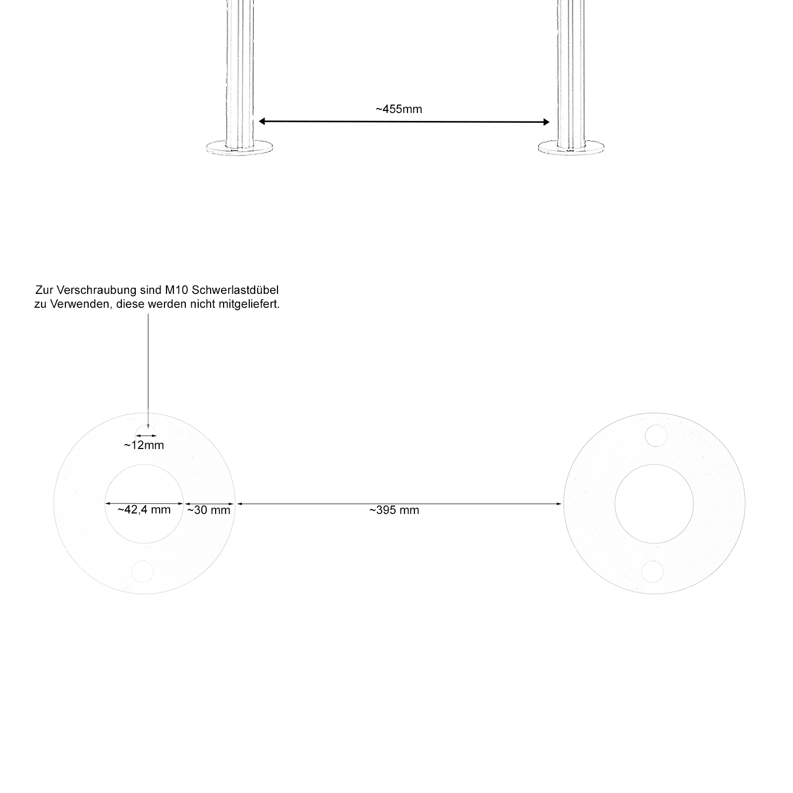 3er 3x1 Standbriefkasten Design BASIC 381 ST-R mit Klingelkasten - RAL 7016 anthrazitgrau 3er 3x1 Standbriefkasten Design BASIC 381 ST-R mit Klingelkasten - RAL 7016 anthrazitgrau