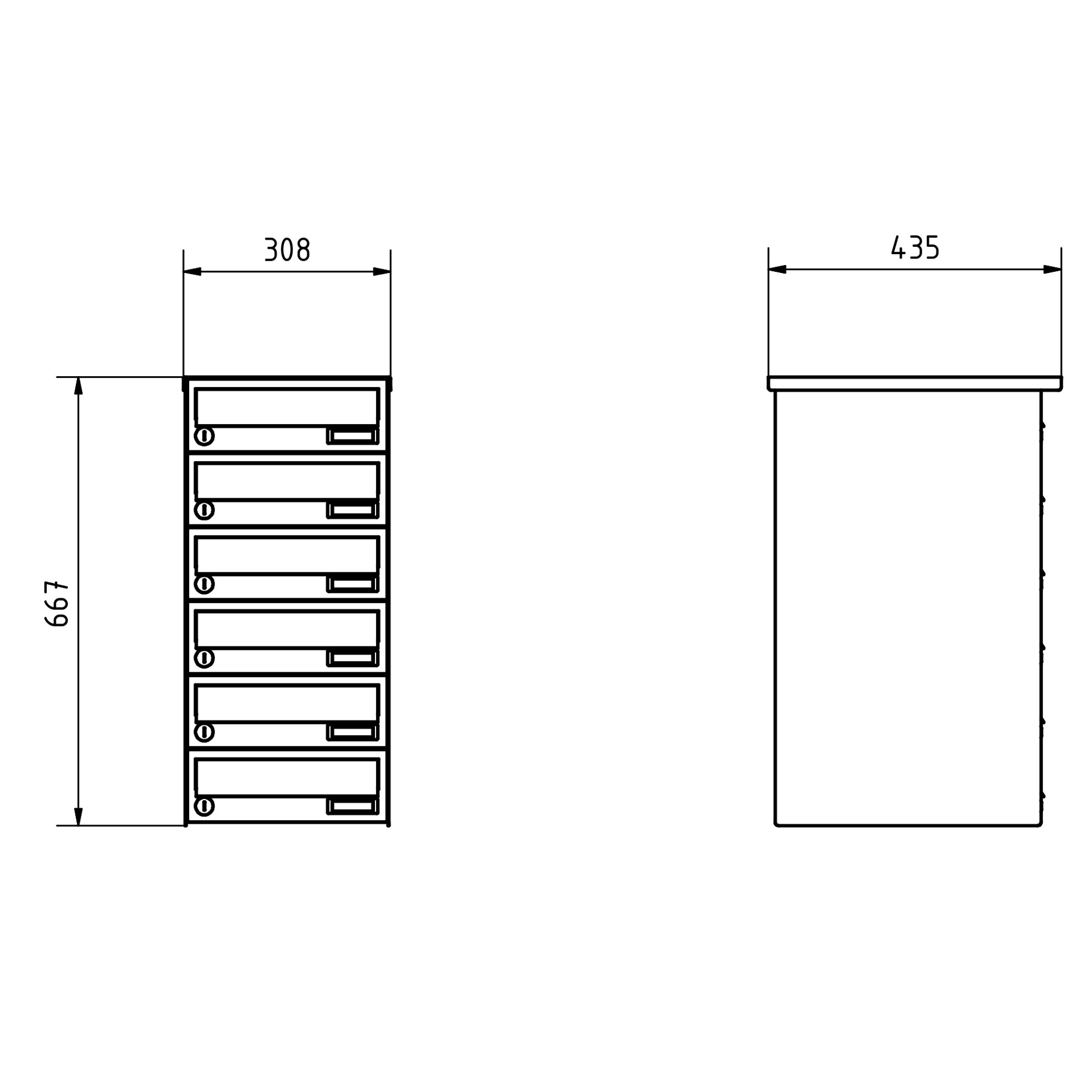 4er Aufputz Briefkastenanlage Design BASIC 385A AP mit Klingelkasten - Edelstahl-RAL 7016 anthrazit 4er Aufputz Briefkastenanlage Design BASIC 385A AP mit Klingelkasten - Edelstahl-RAL 7016 anthrazit