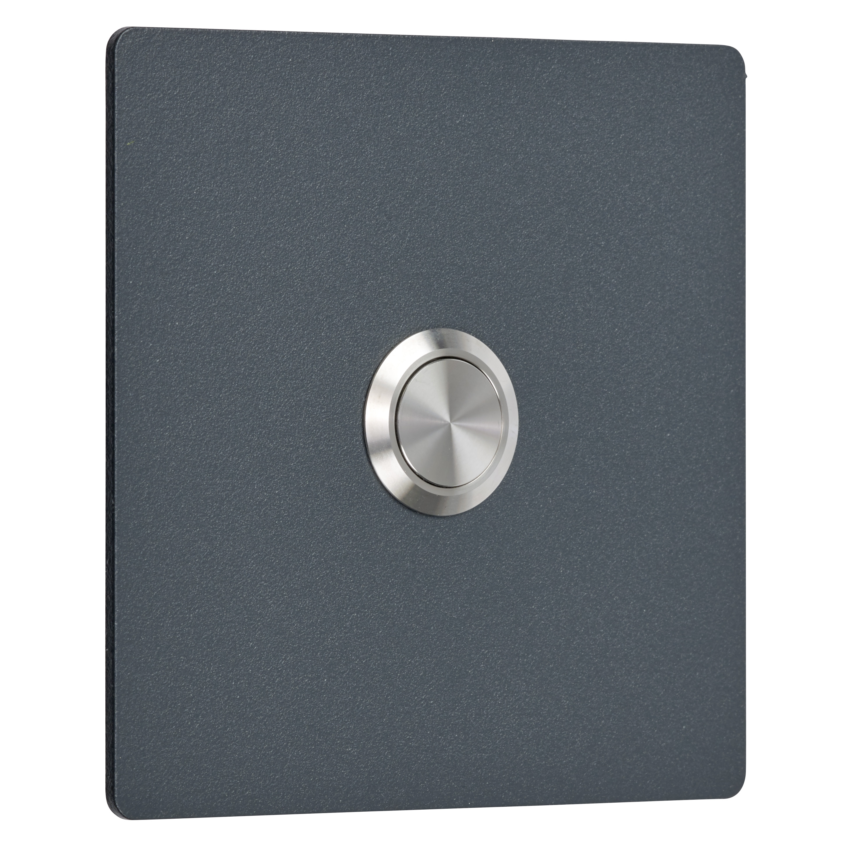 f80e5e1d524ff154fed7bd76b78eb3469a65d989 Plaque de sonnette en acier raffiné BASIC 421-9090 revêtu par poudre - QUADRATIQUE