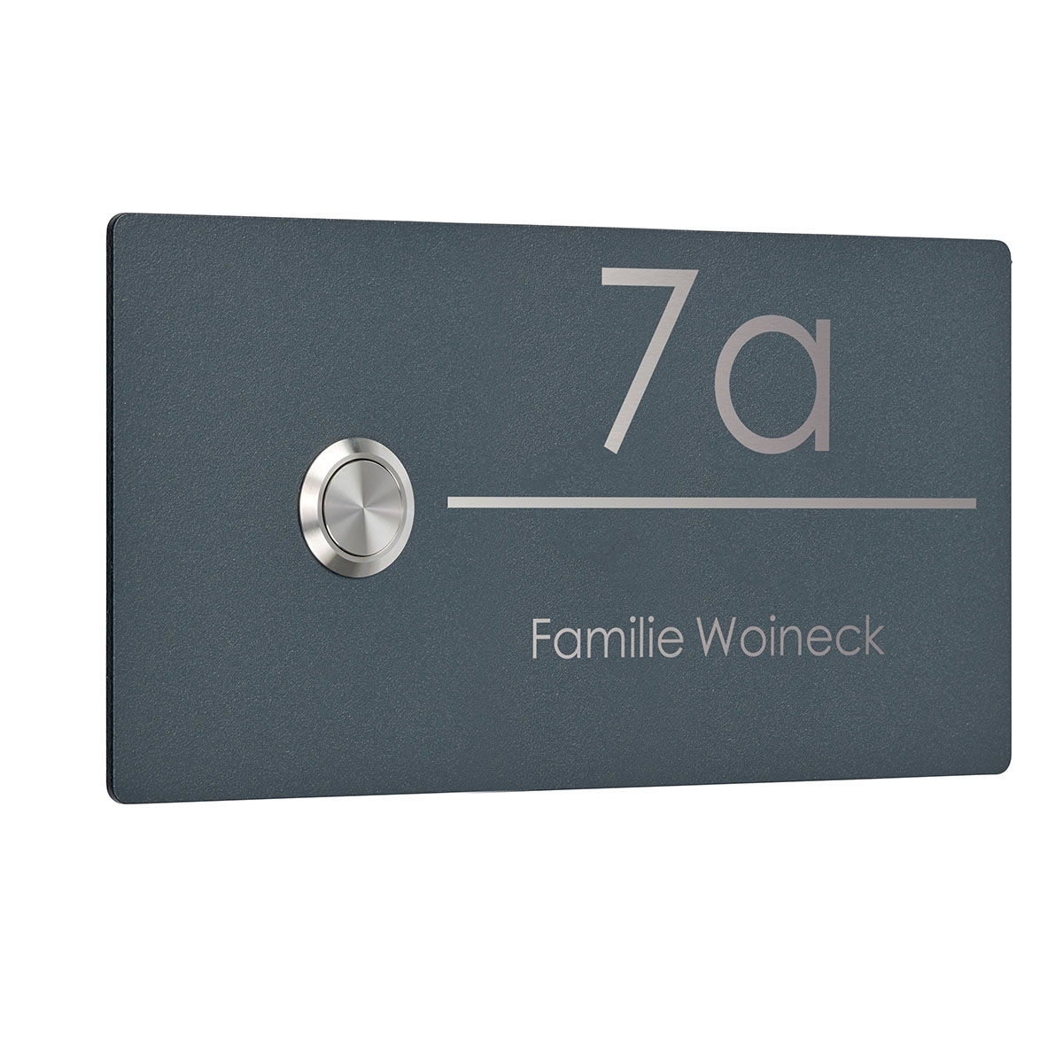 ae8851341e9ce8738f295a8308cce396e89cf190 Edelstahl Klingelplatte BASIC 421BE1W-90180 - Elegance I - pulverbeschichtet - RECHTECKIG