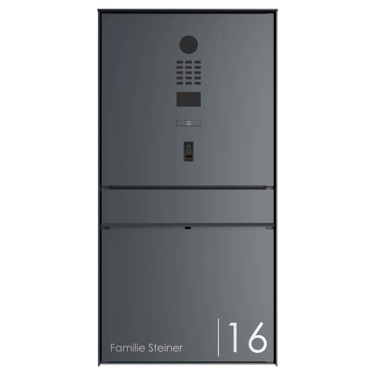 Design surface-mounted letterbox GOETHE AP - RAL of your choice - DoorBird video intercom system Design surface-mounted letterbox GOETHE AP - RAL of your choice - DoorBird video intercom system