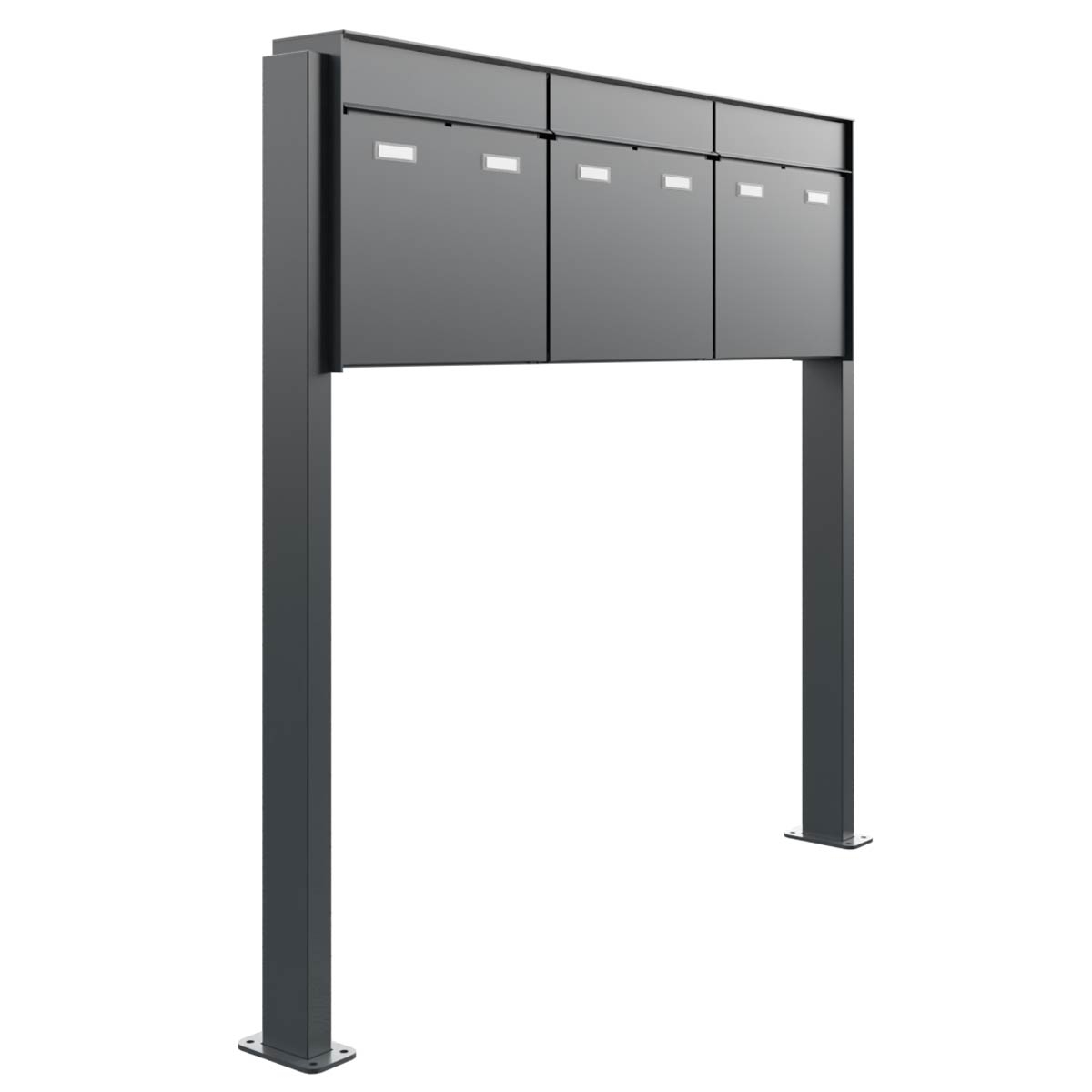 3x1 Boîte aux lettres sur pied design GOETHE ST-Q - RAL au choix 3x1 Boîte aux lettres sur pied design GOETHE ST-Q - RAL au choix